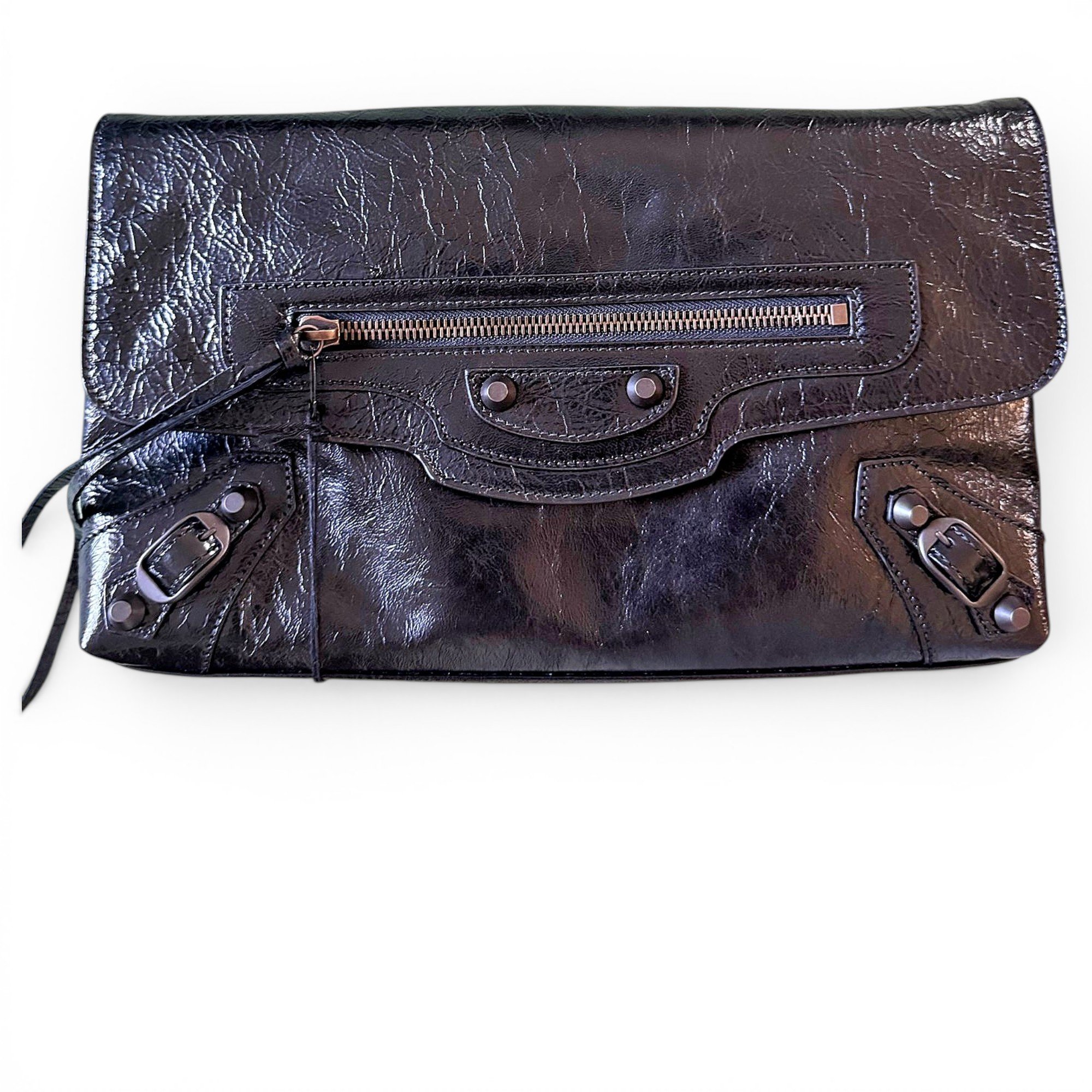 City Clip leather clutch bag