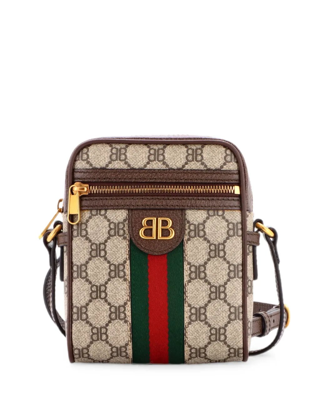 x Gucci The Hacker Project Zip Messenger Bag BB Coated Canvas Mini crossbody bag