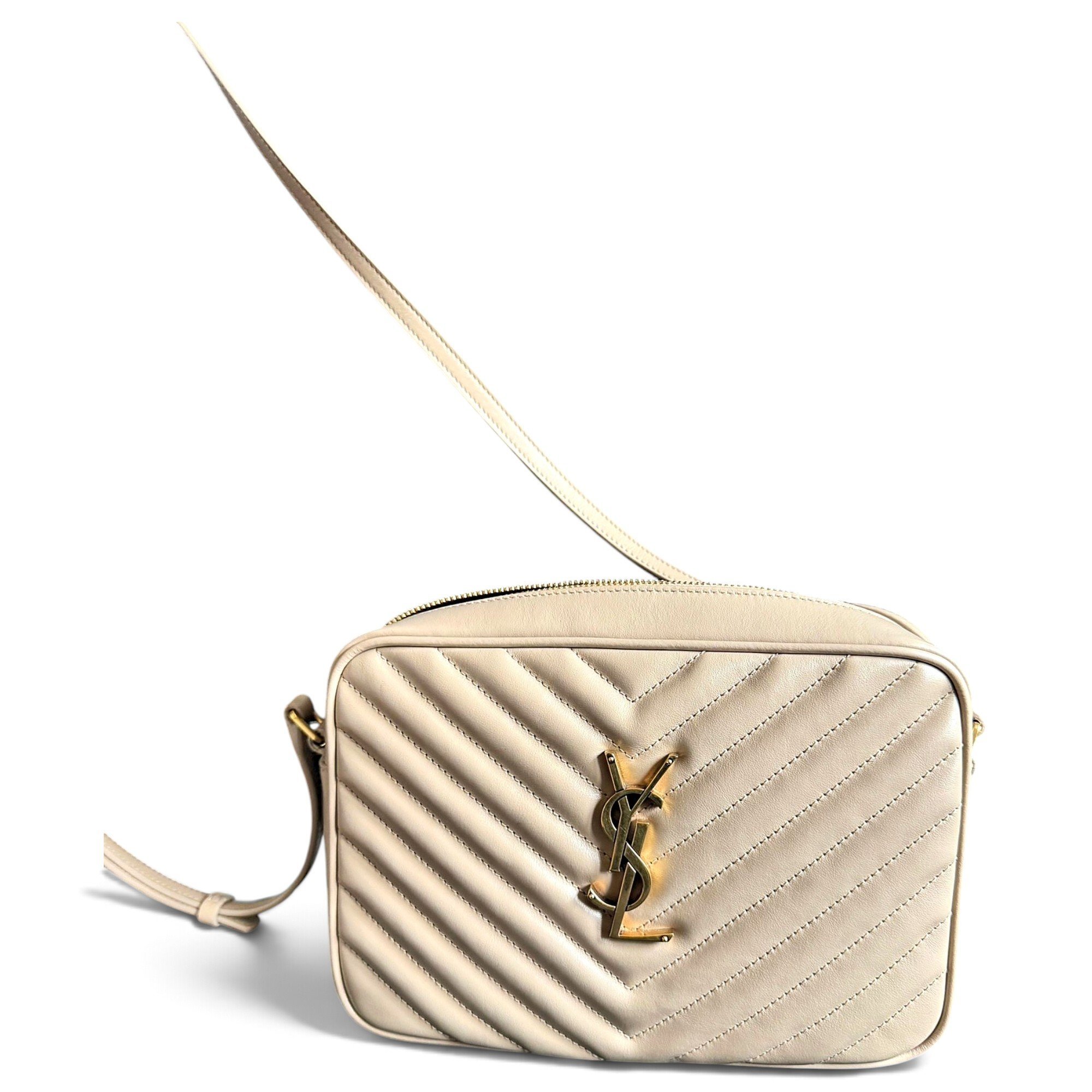 Camera Lou leather crossbody bag