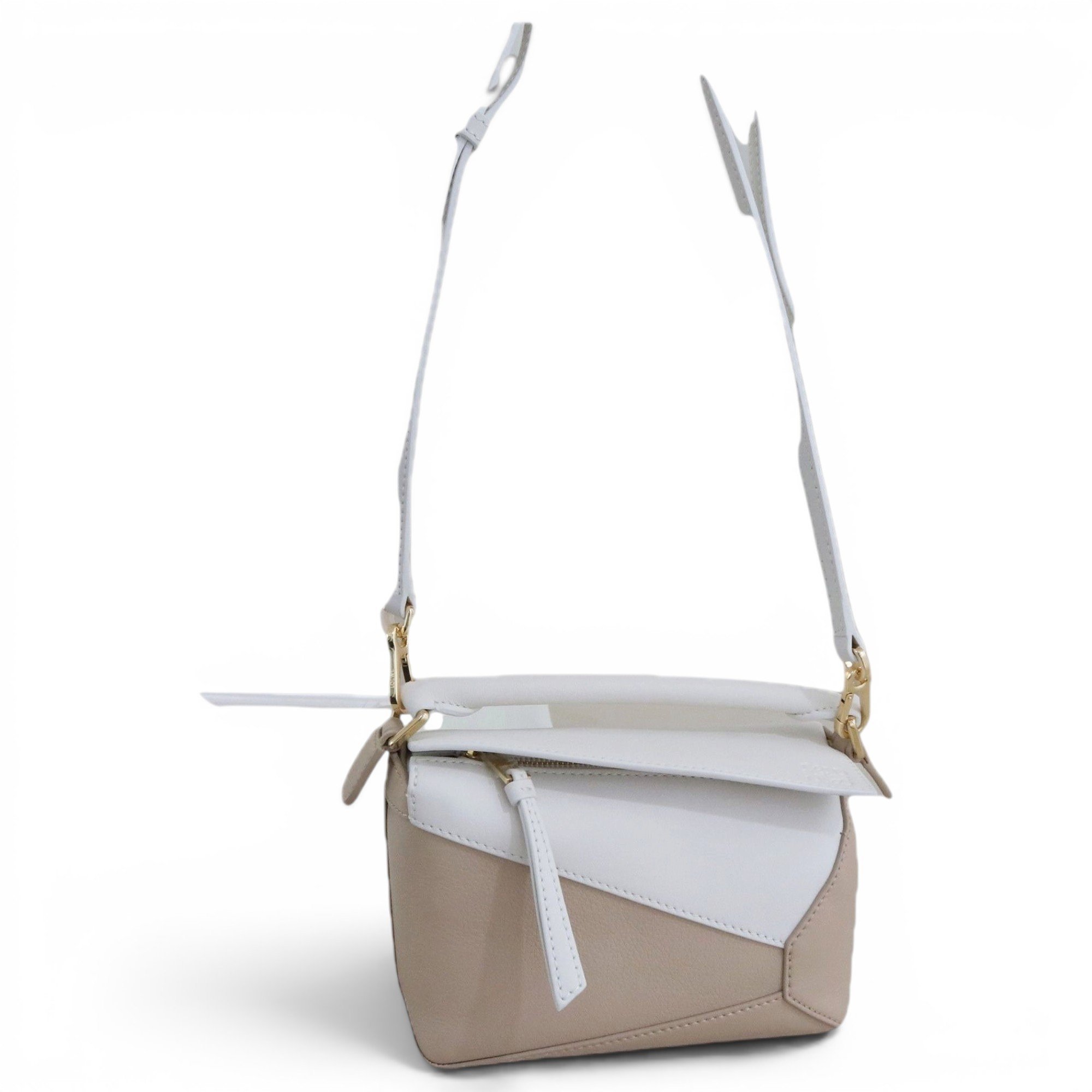 Puzzle leather handbag