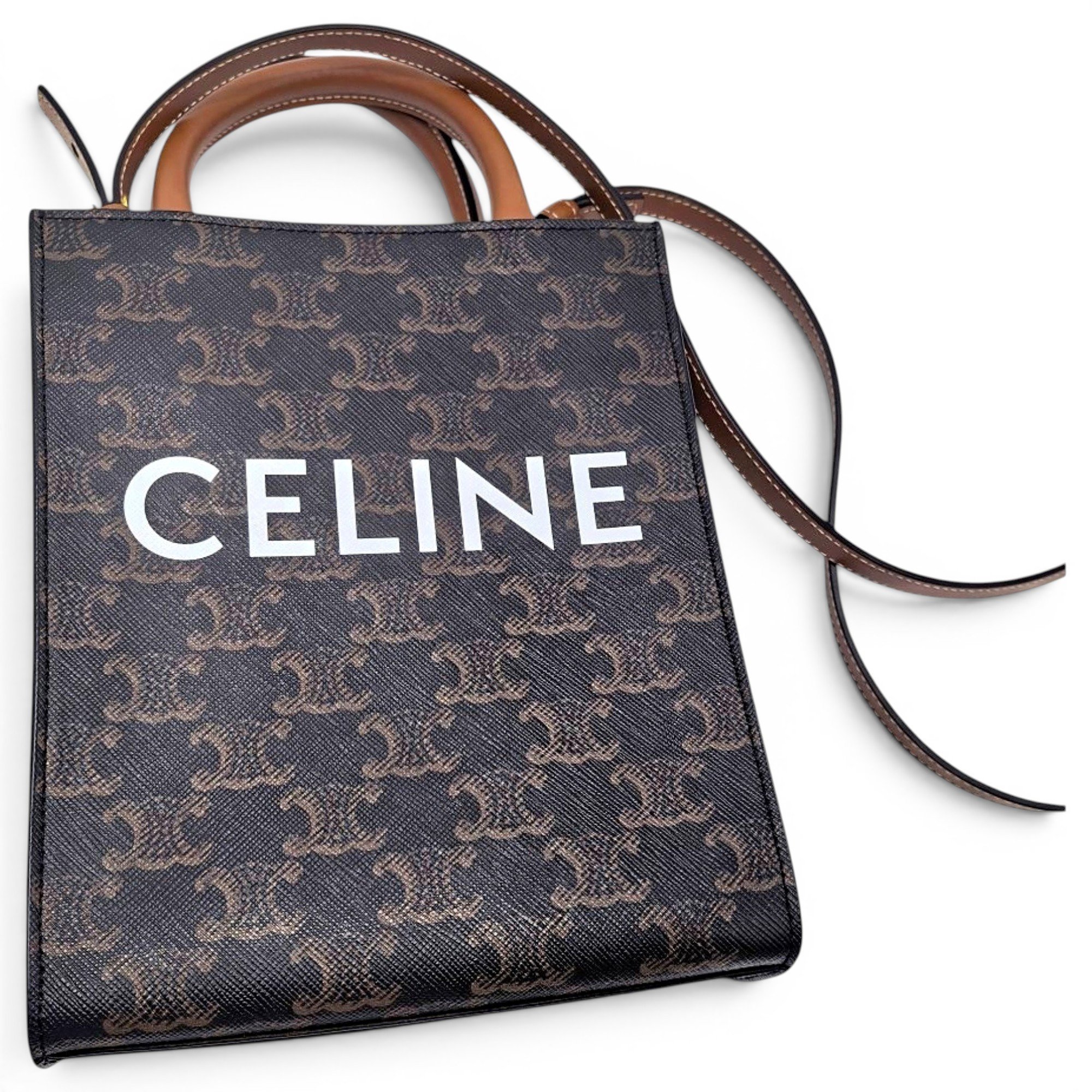 Cabas Vertical leather tote