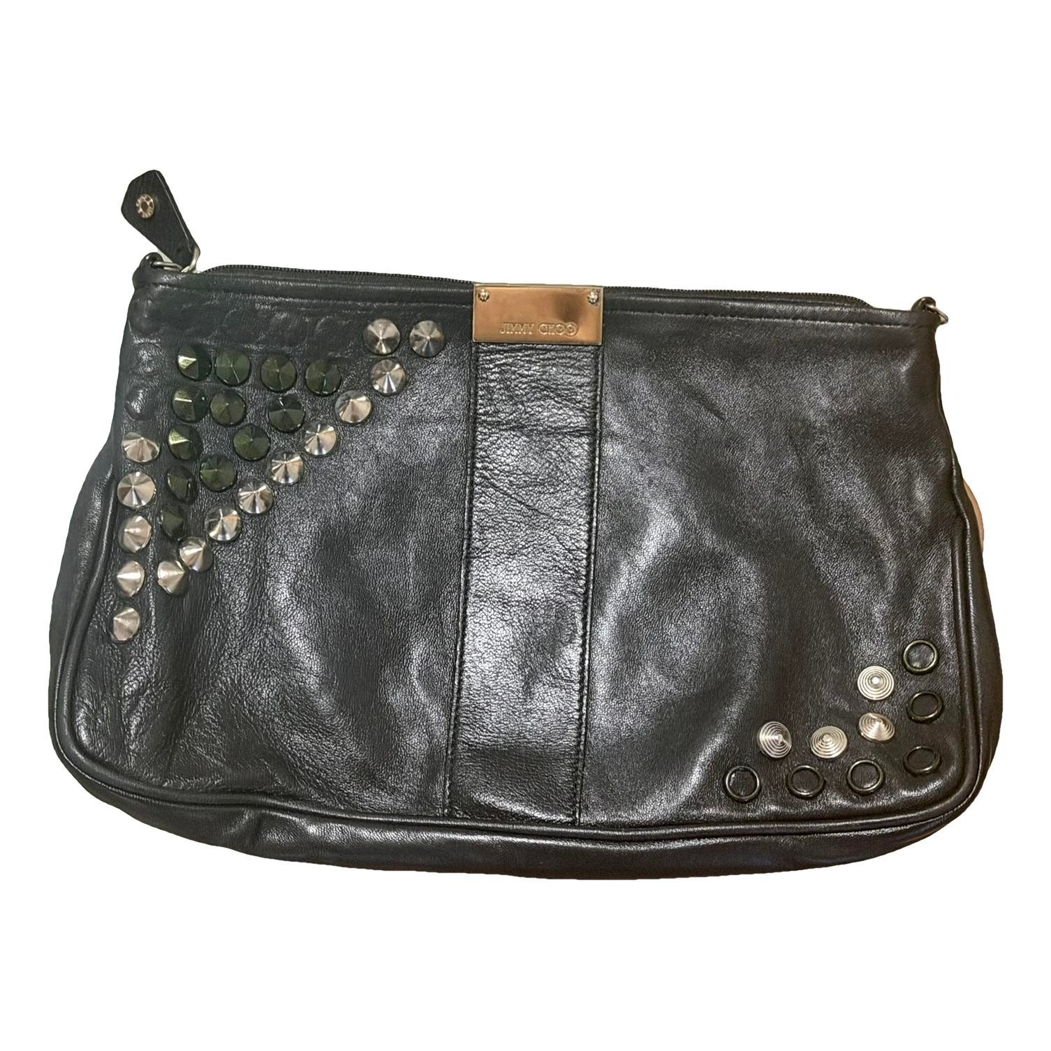 Leather clutch bag