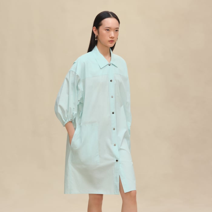 Vert Embrun "Mosaique" Shirt Dress