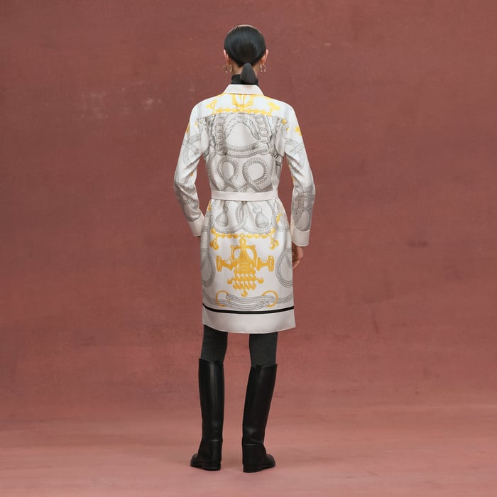 Blanc Nacre "Palefroi Remix" Shirt Dress