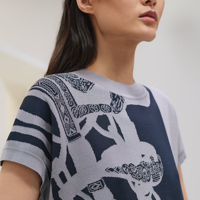 Bleu Noir "Brides De Gala" Short-sleeve Sweater