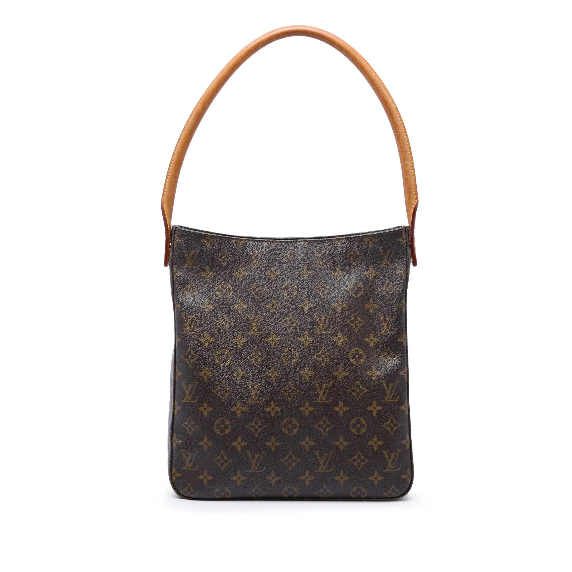 Looping leather handbag