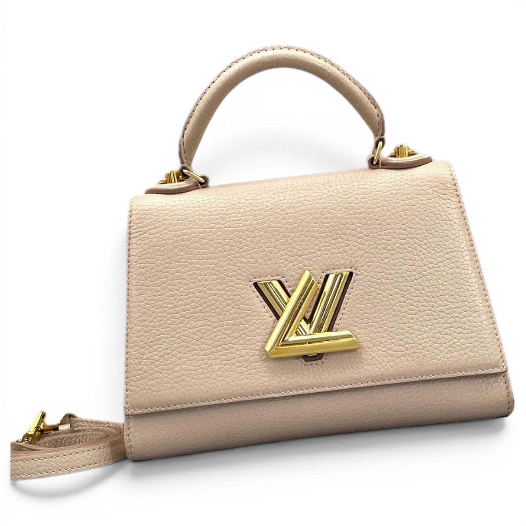 Twist leather handbag
