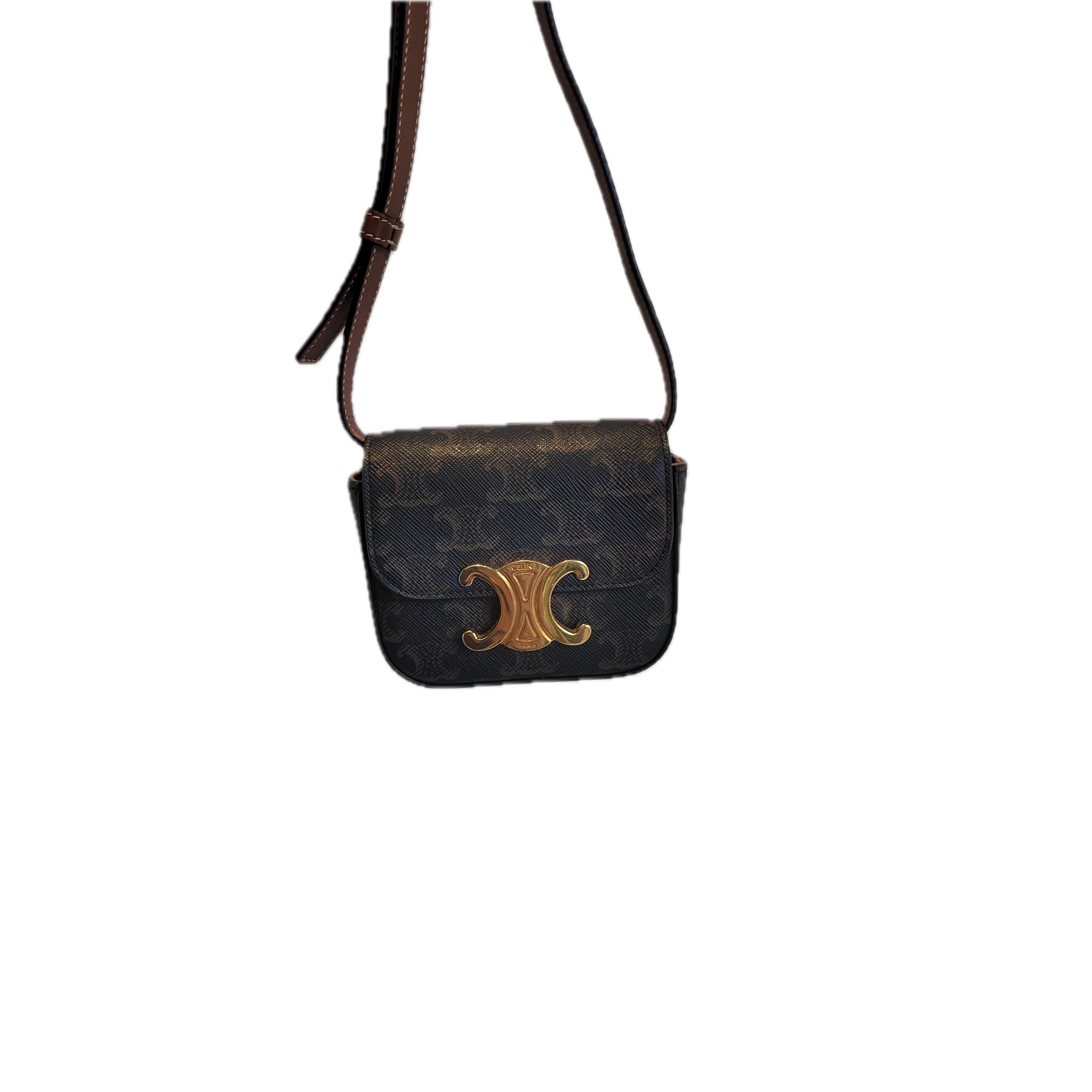 Triomphe leather handbag