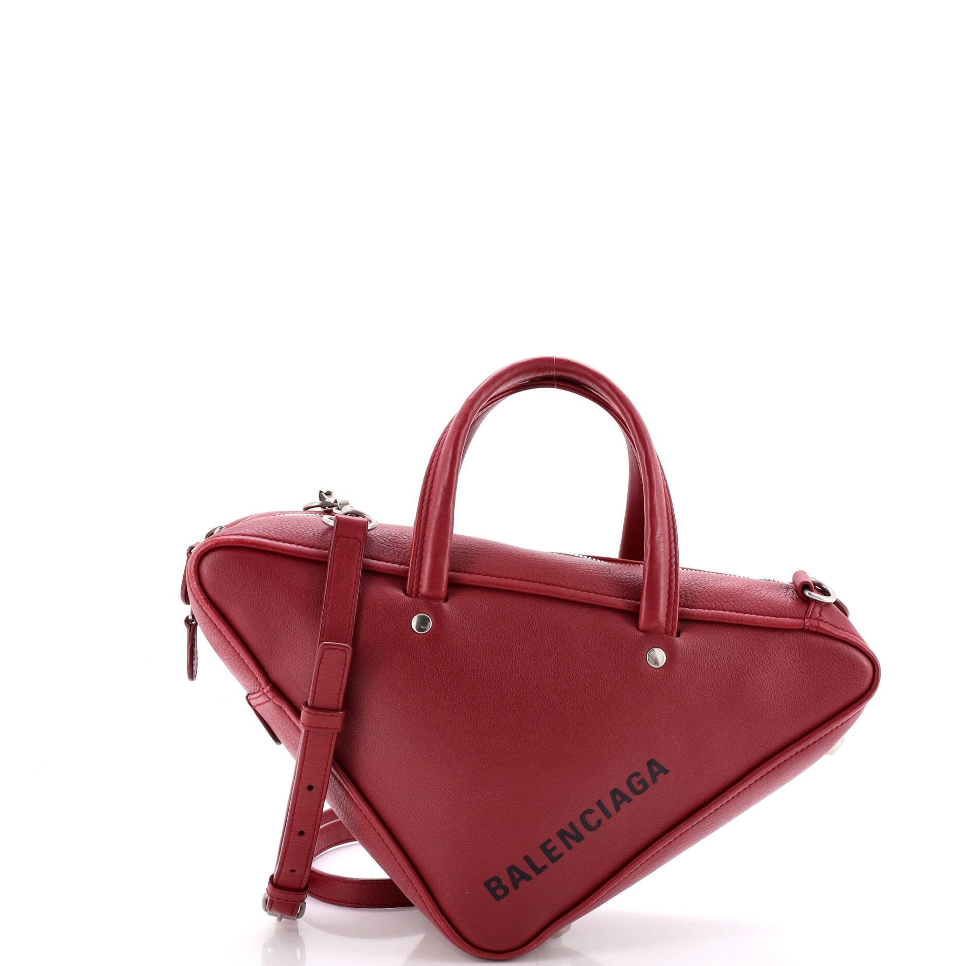 Triangle Duffle Bag Leather Small
