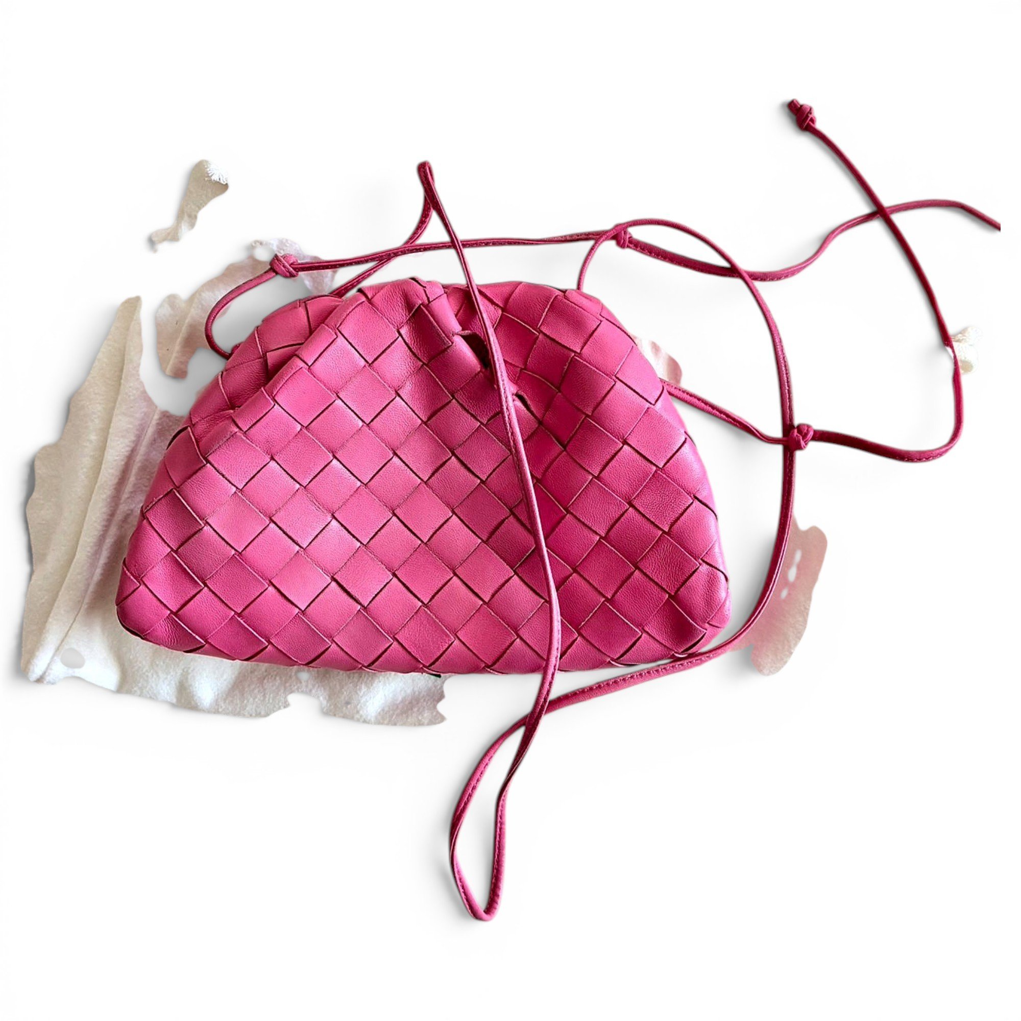 Pouch leather crossbody bag
