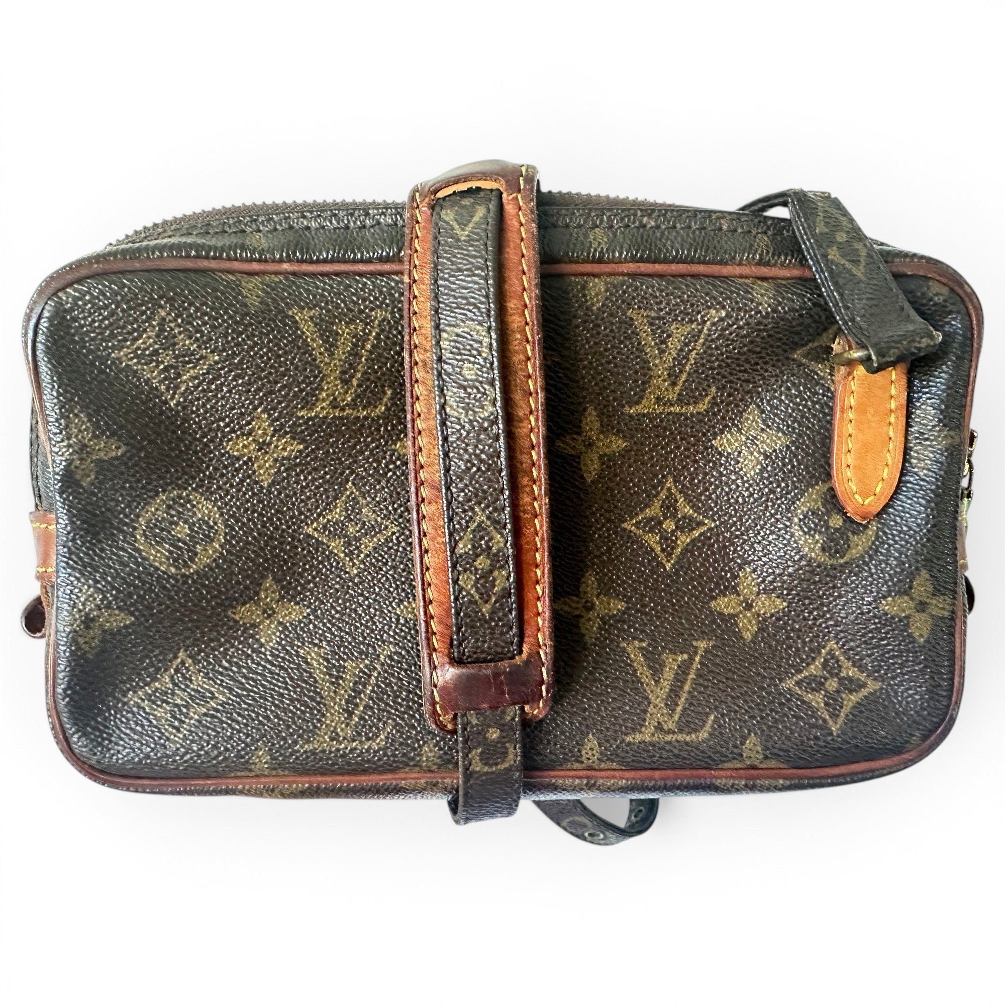 Marly vintage leather clutch bag