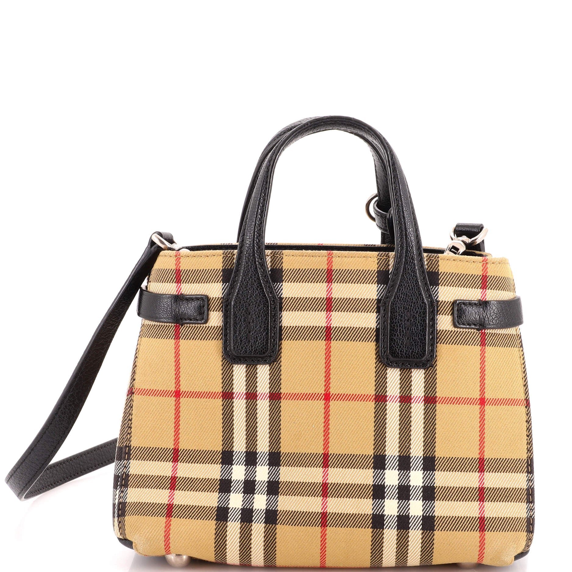 Banner Tote Vintage Check Canvas Baby