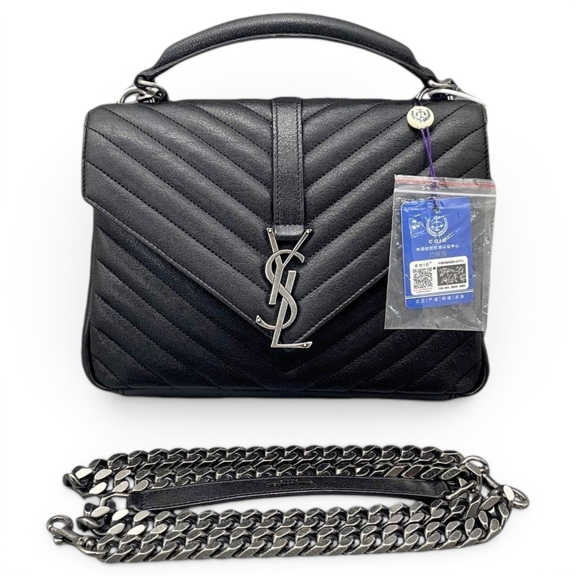 Envelope leather handbag