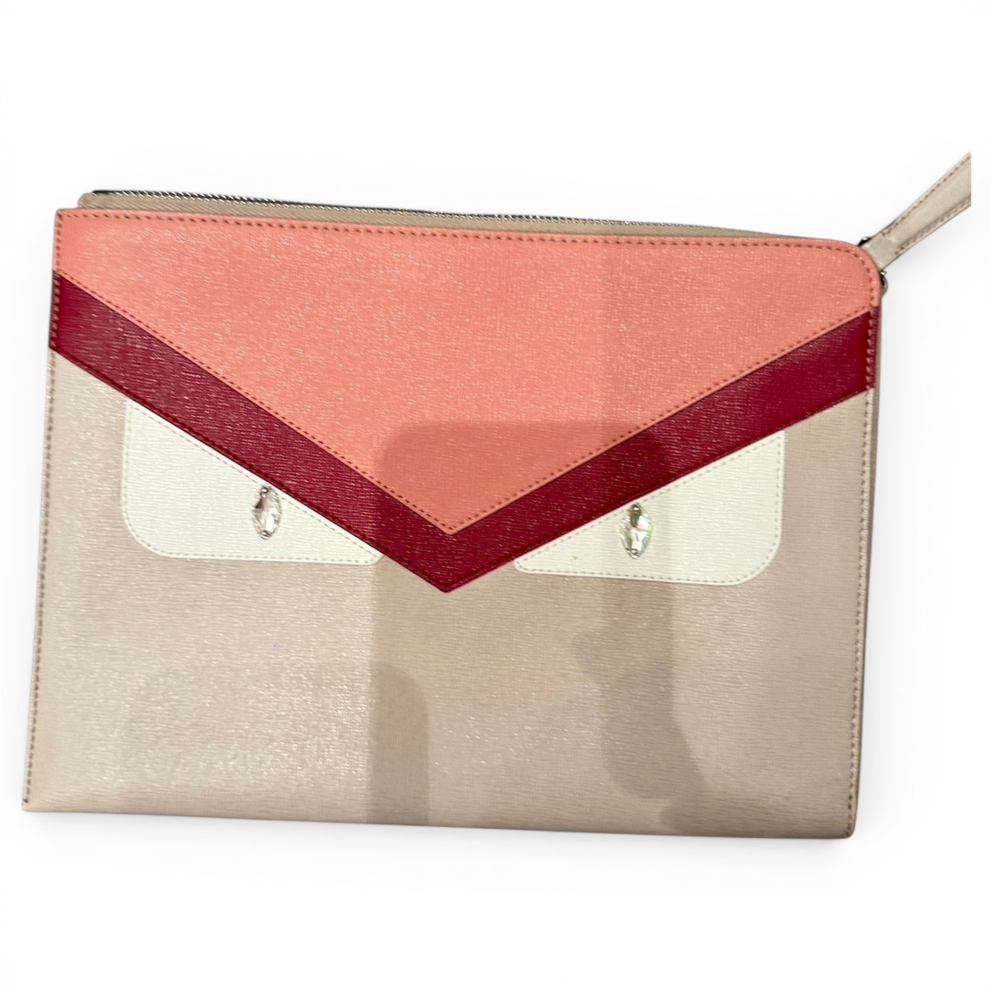 Leather clutch bag