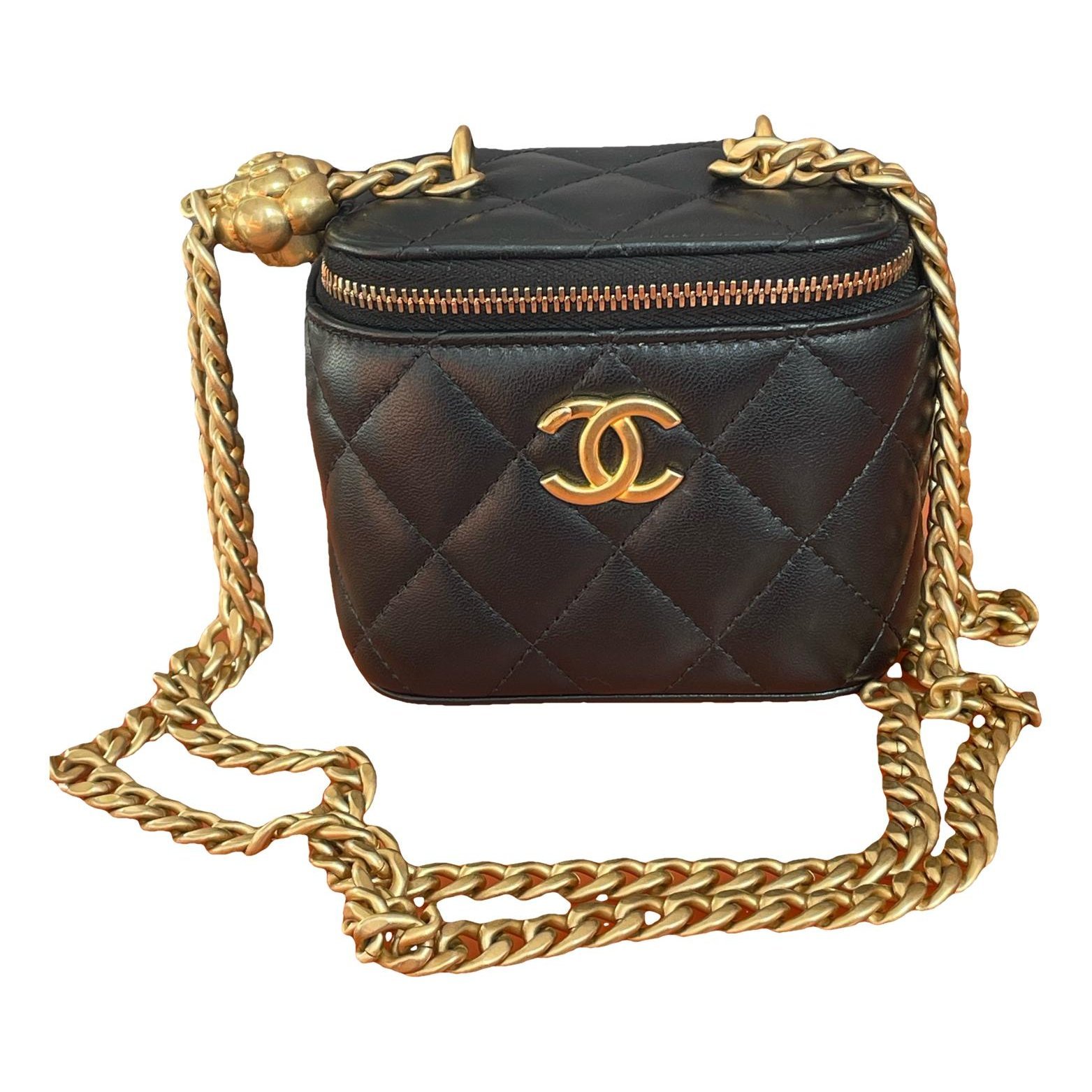 Vanity leather handbag