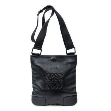 Leather Anagram Flat Crossbody