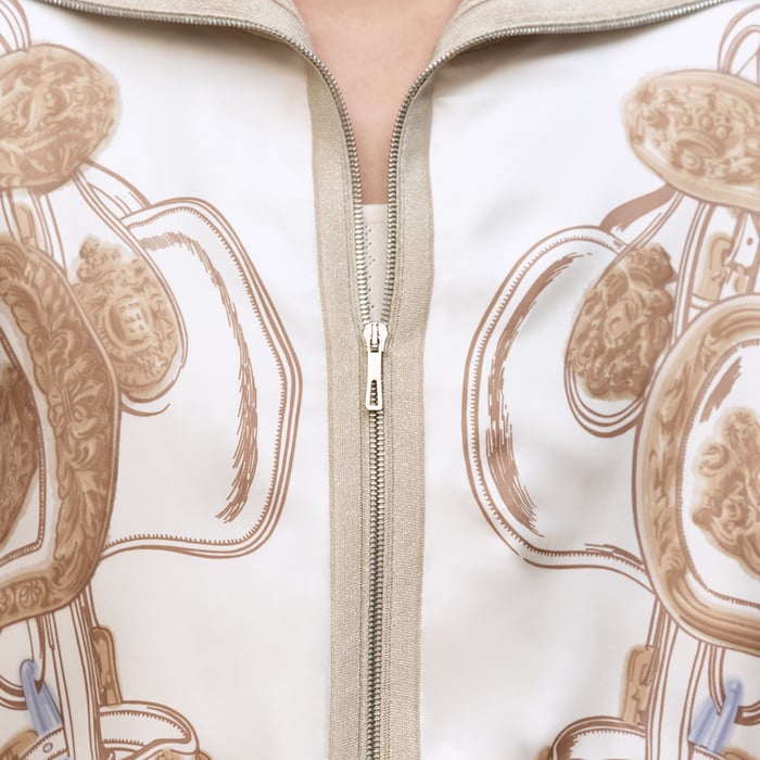 Blanc Nacre "Brides De Gala" Short Zipped Jacket