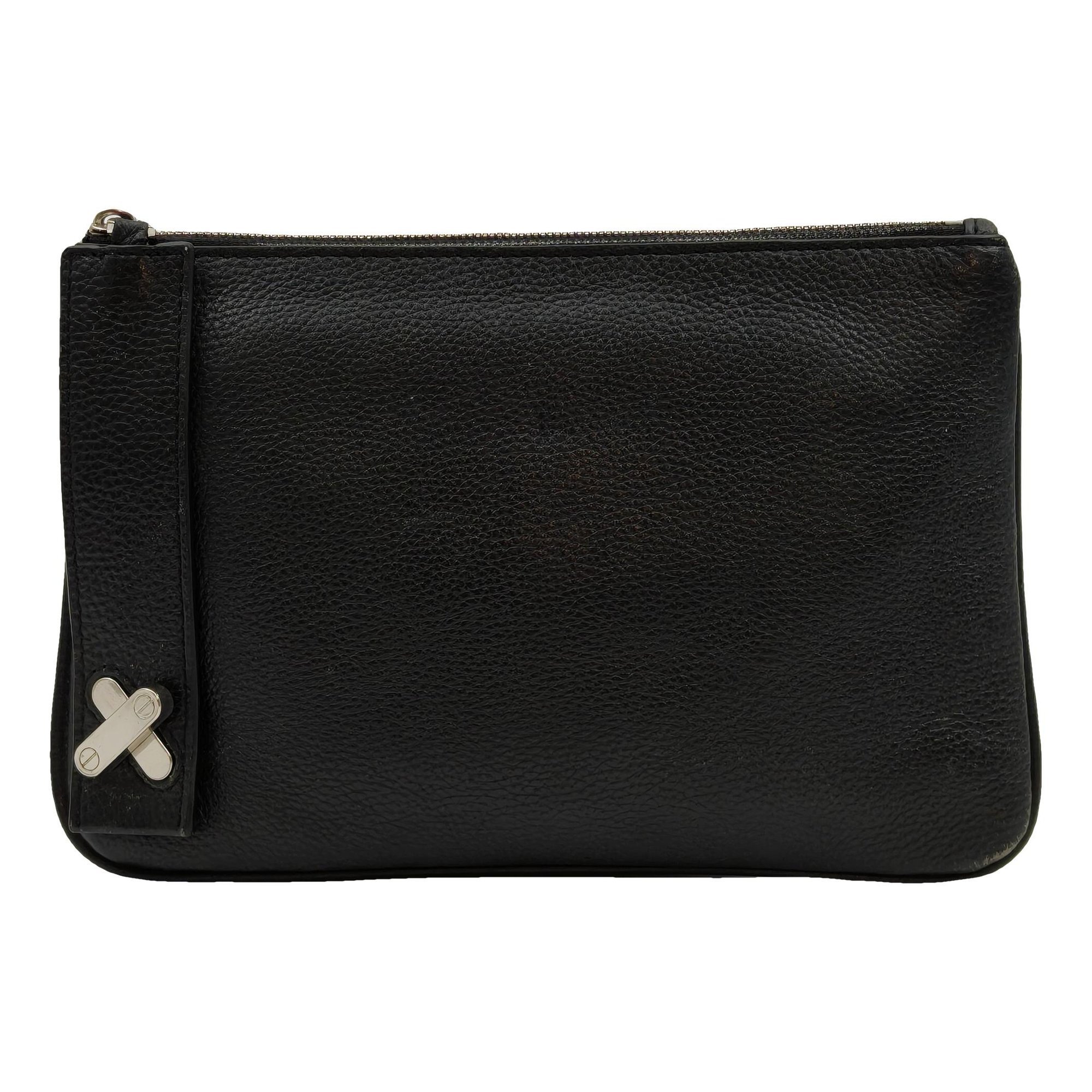 Leather clutch bag