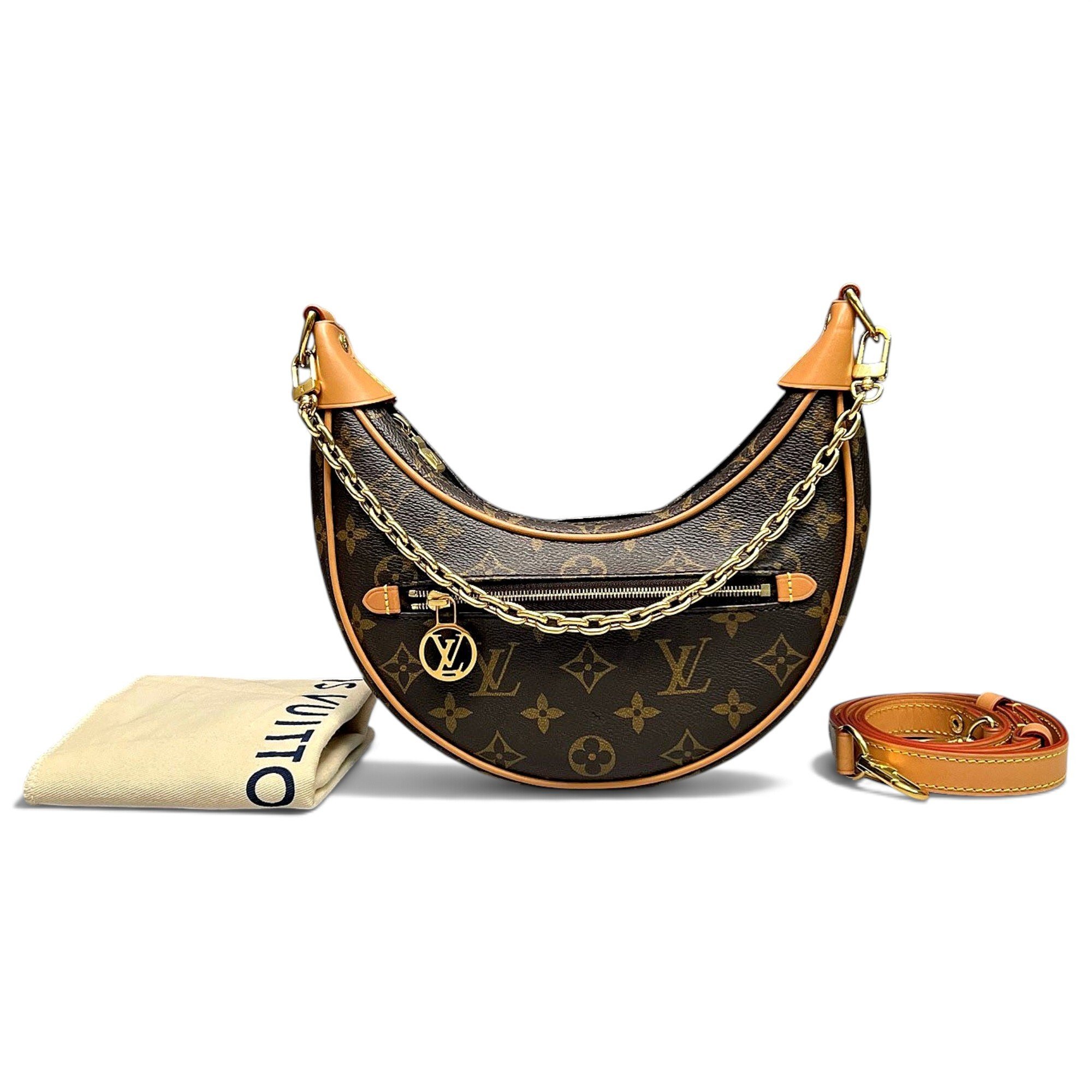 Loop leather handbag