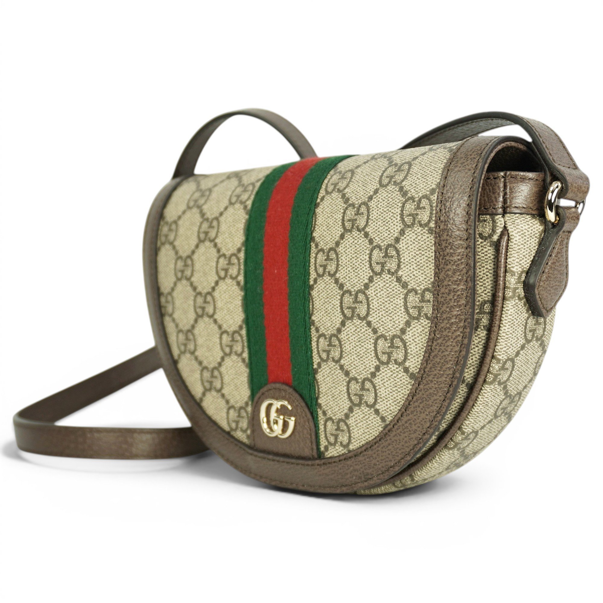 Ophidia Round leather handbag