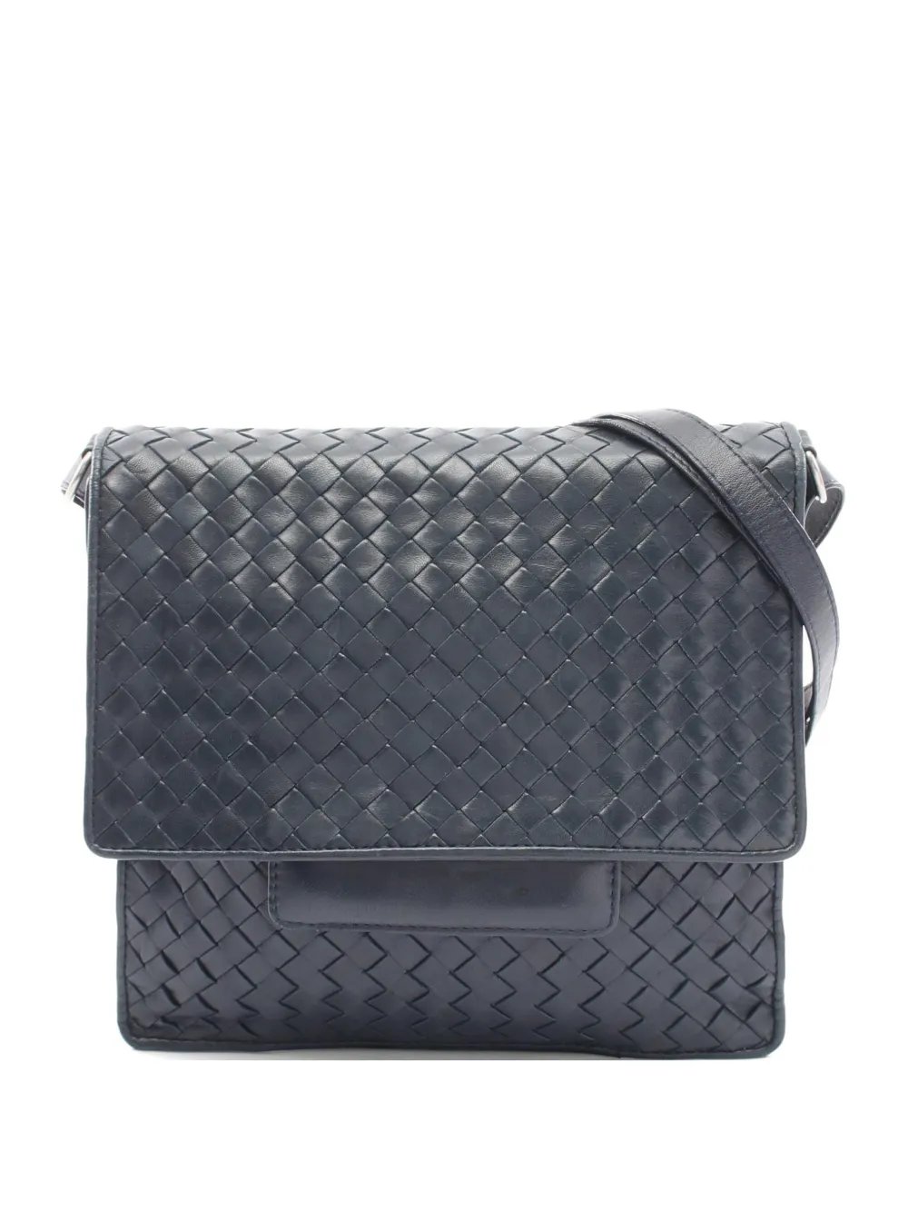 2000s Intrecciato leather cross body bag