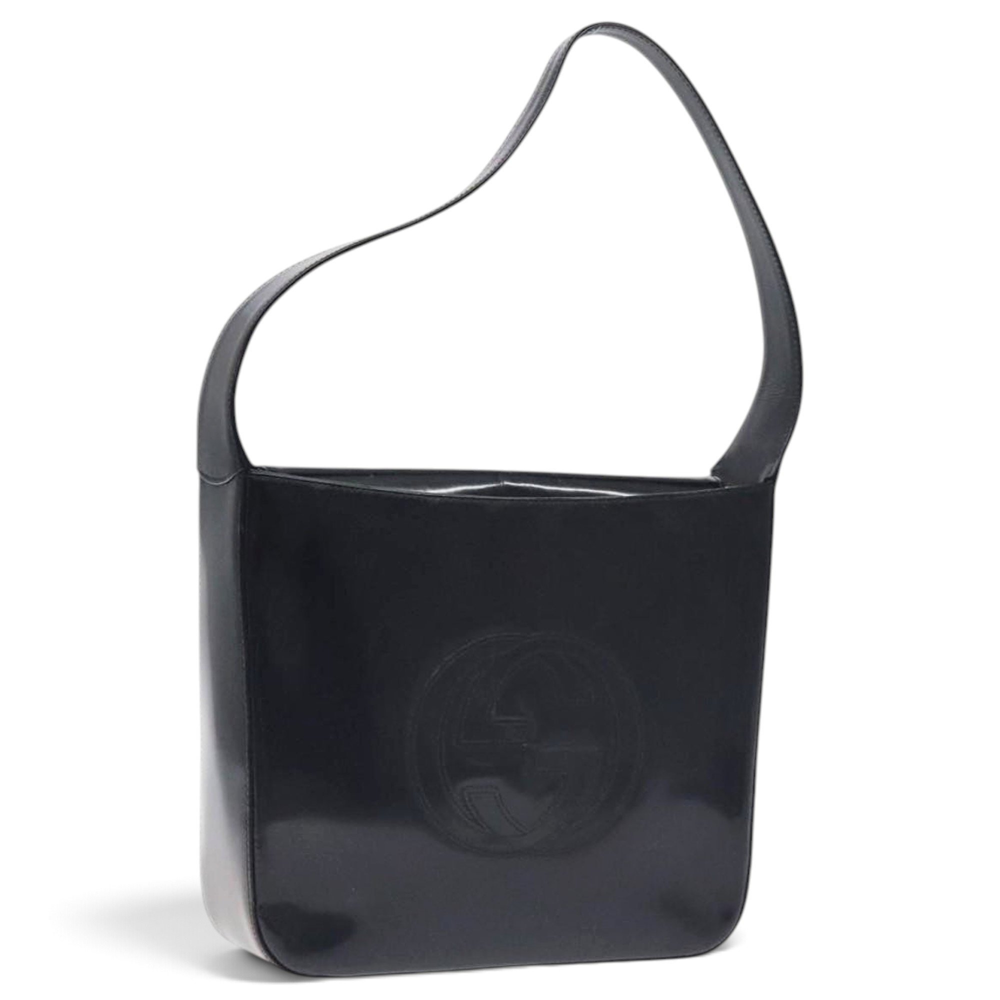 Patent leather handbag