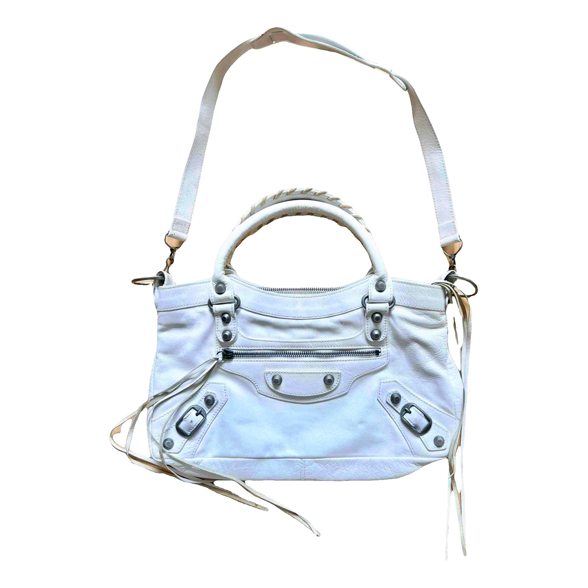 First leather handbag