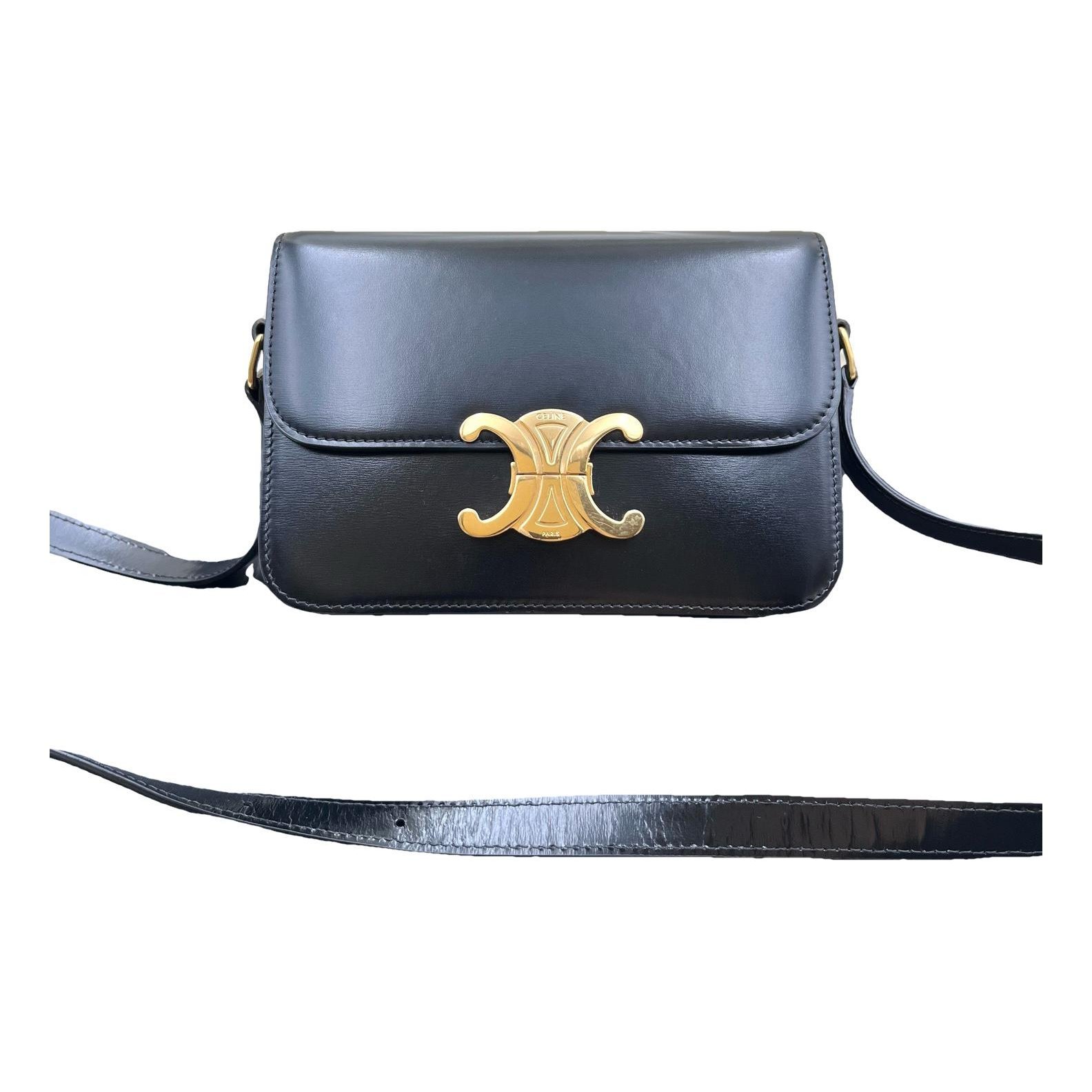 Triomphe leather handbag