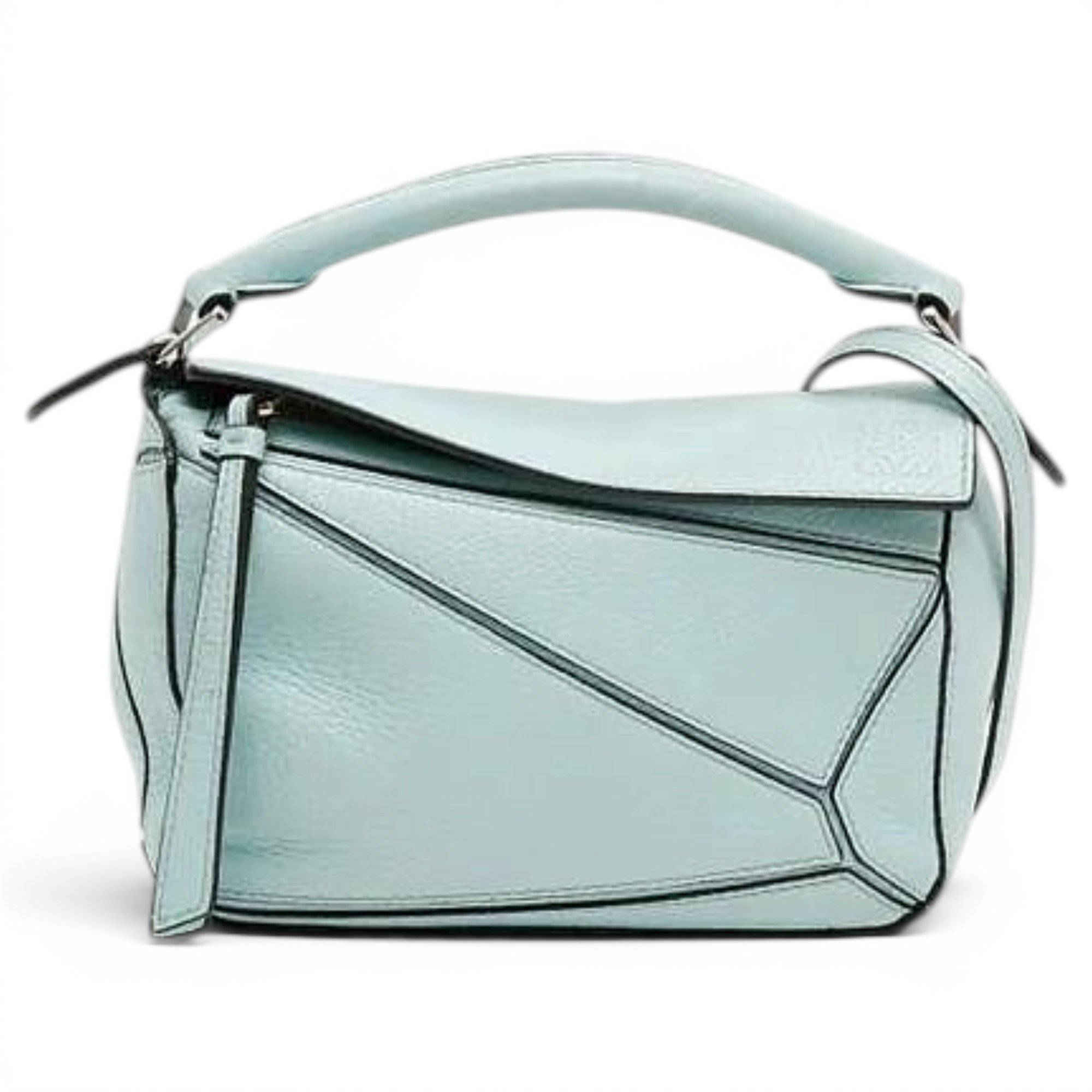 Puzzle leather handbag