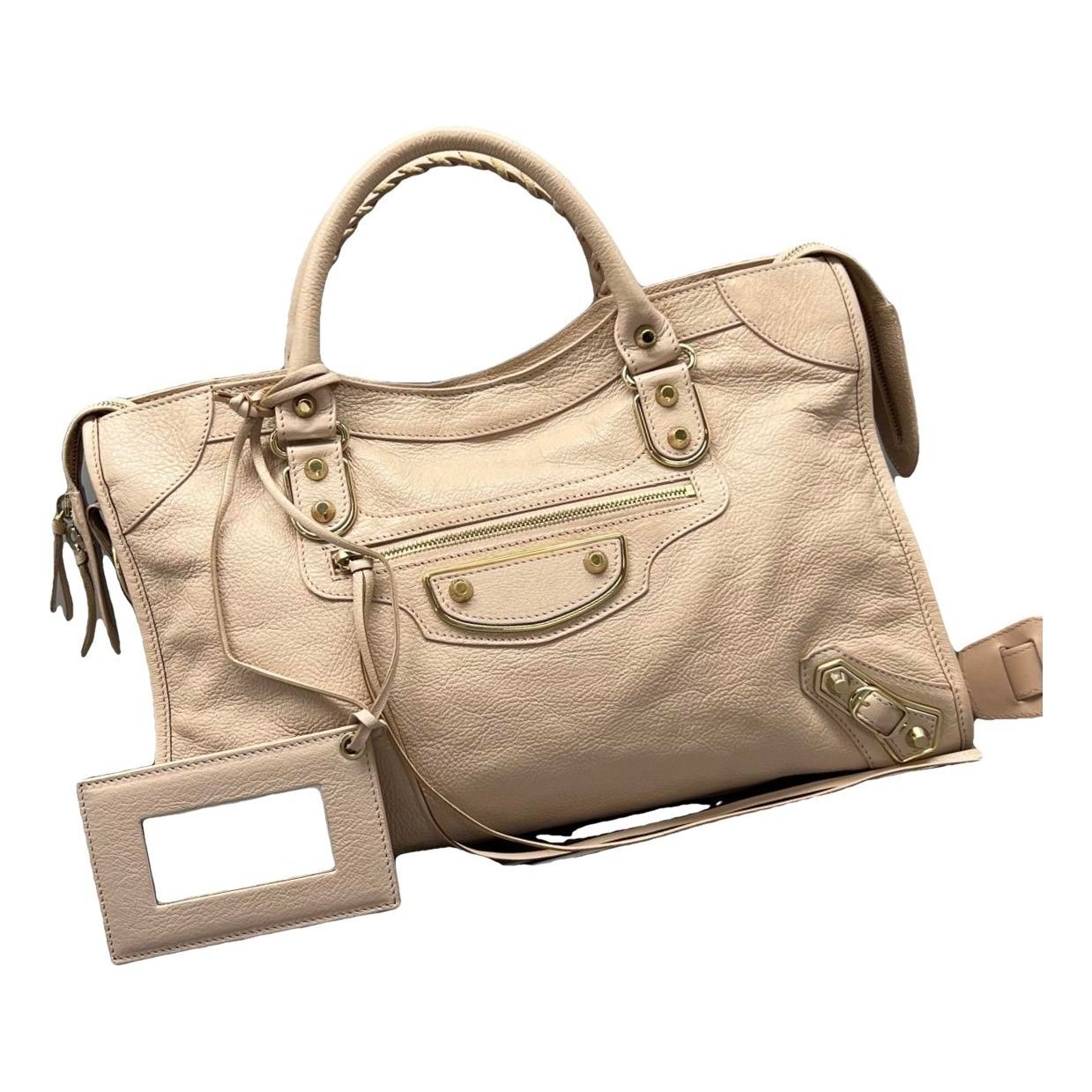 City leather handbag