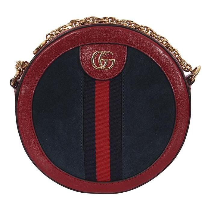 Ophidia Round leather crossbody bag