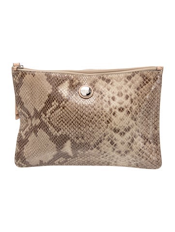 Embossed Leather Clutch