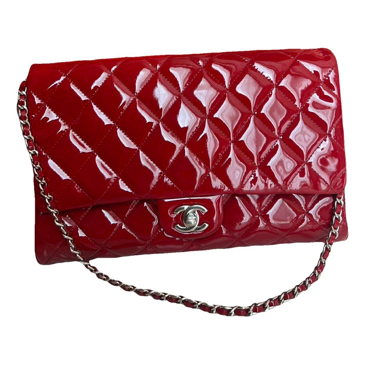 Patent leather handbag