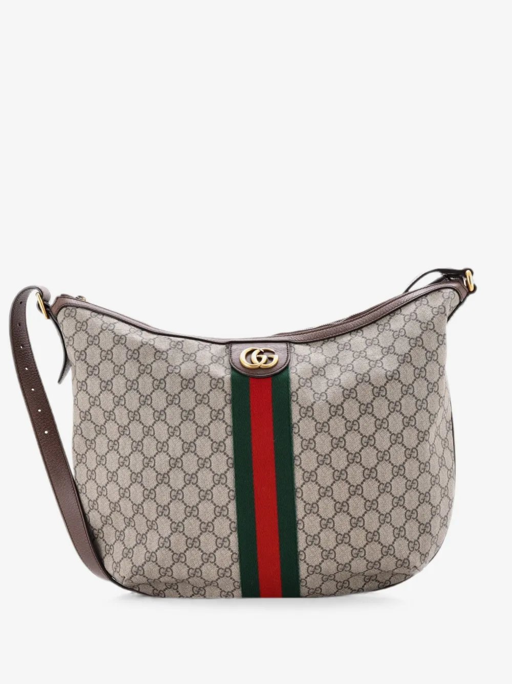 Ophidia Half Moon GG Coated Canvas Large hobo bag