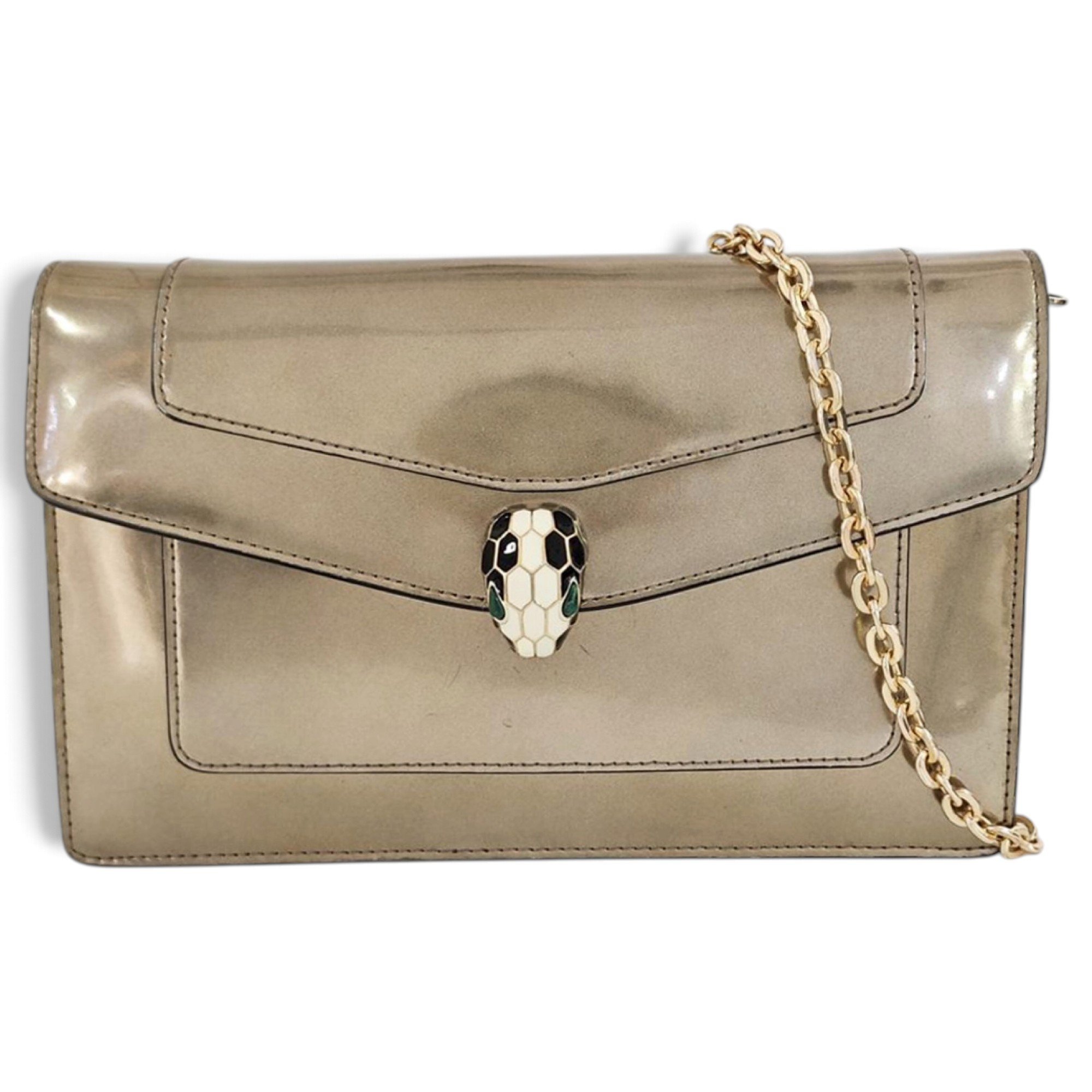 Serpenti leather handbag