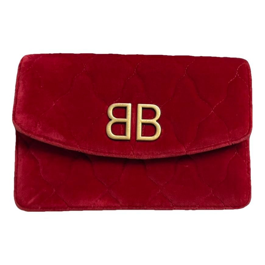 Velvet clutch bag