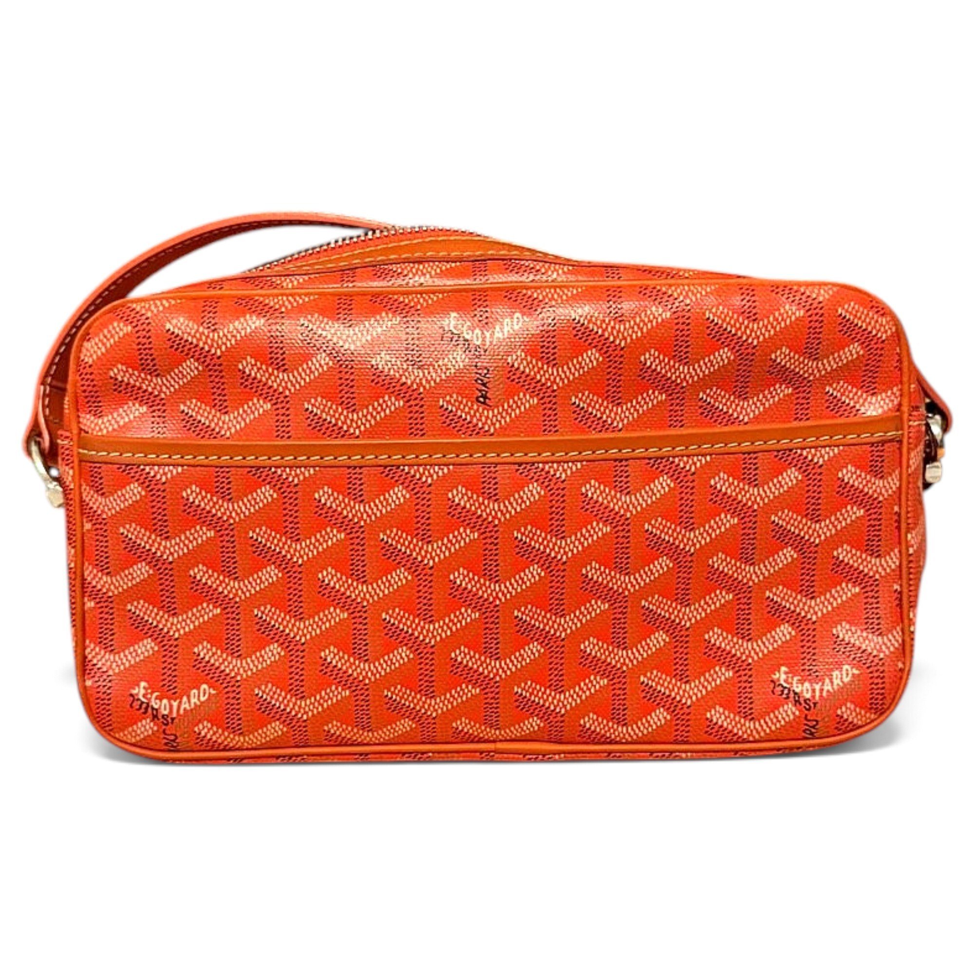 Goyard Cap vert leather crossbody bag