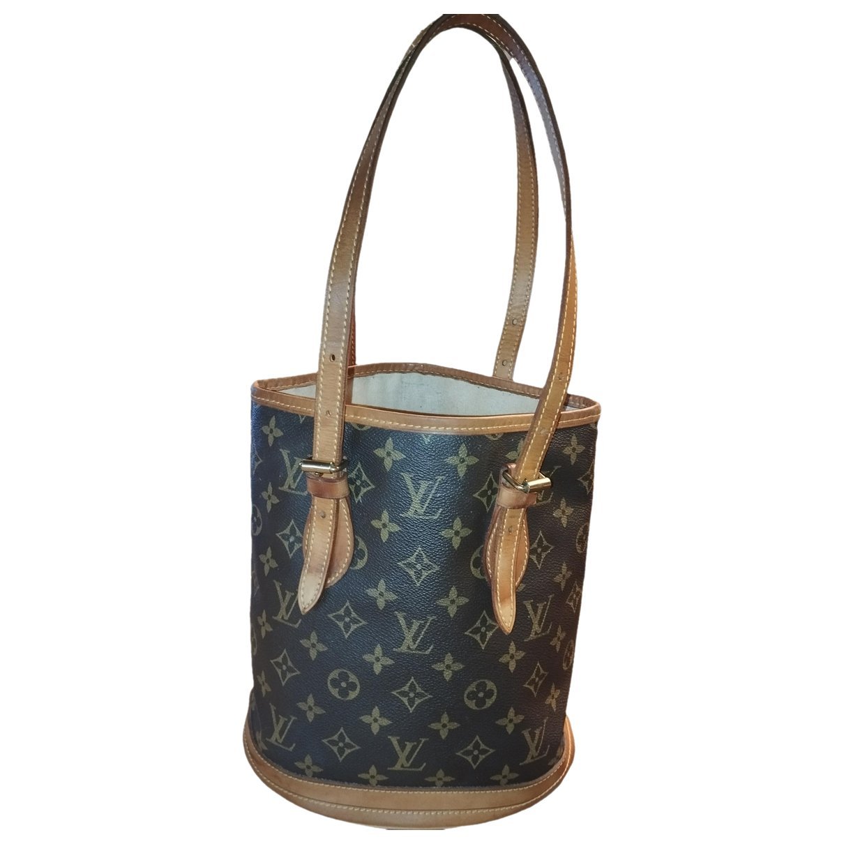 Bucket leather handbag