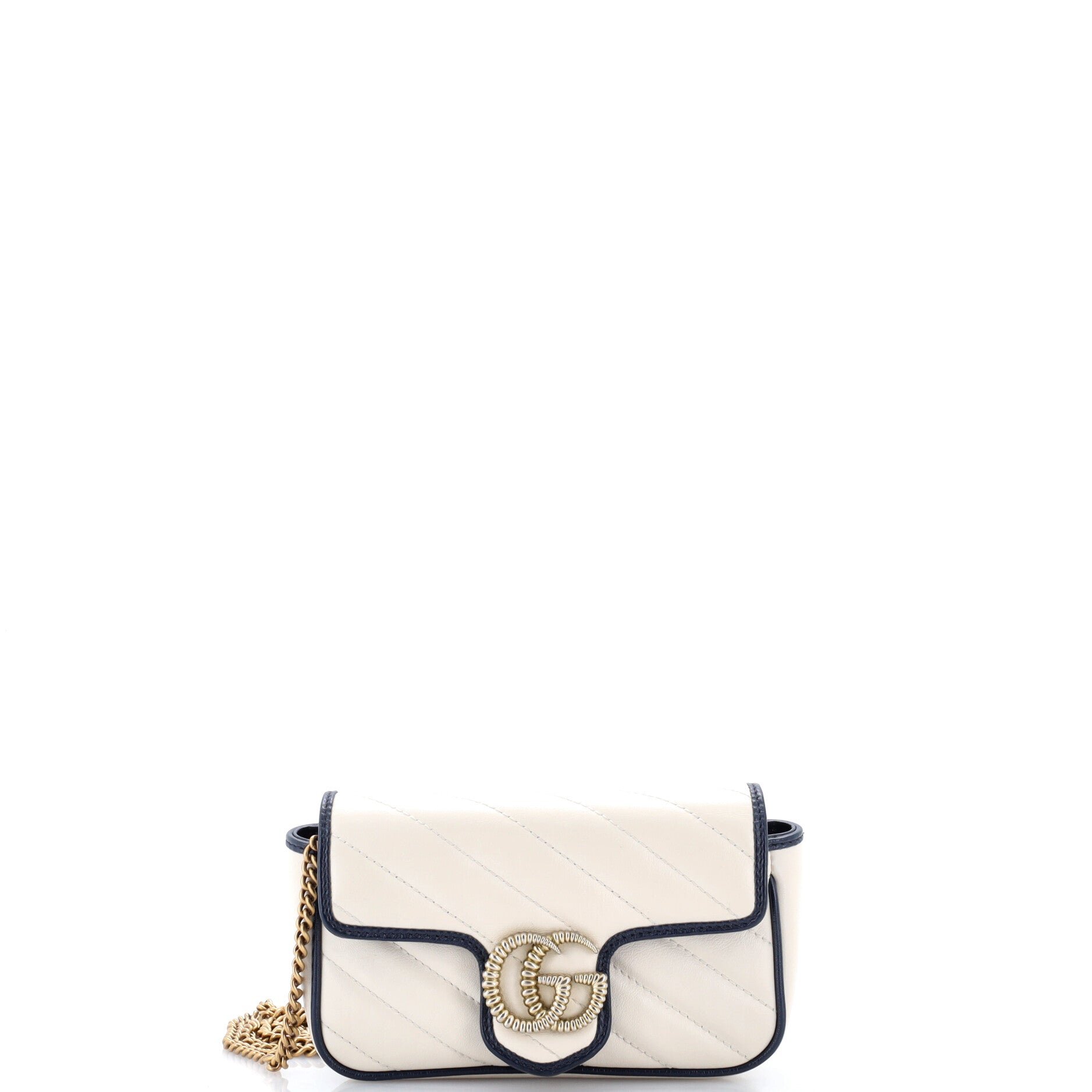 GG Marmont Flap Bag Diagonal Quilted Leather Super Mini