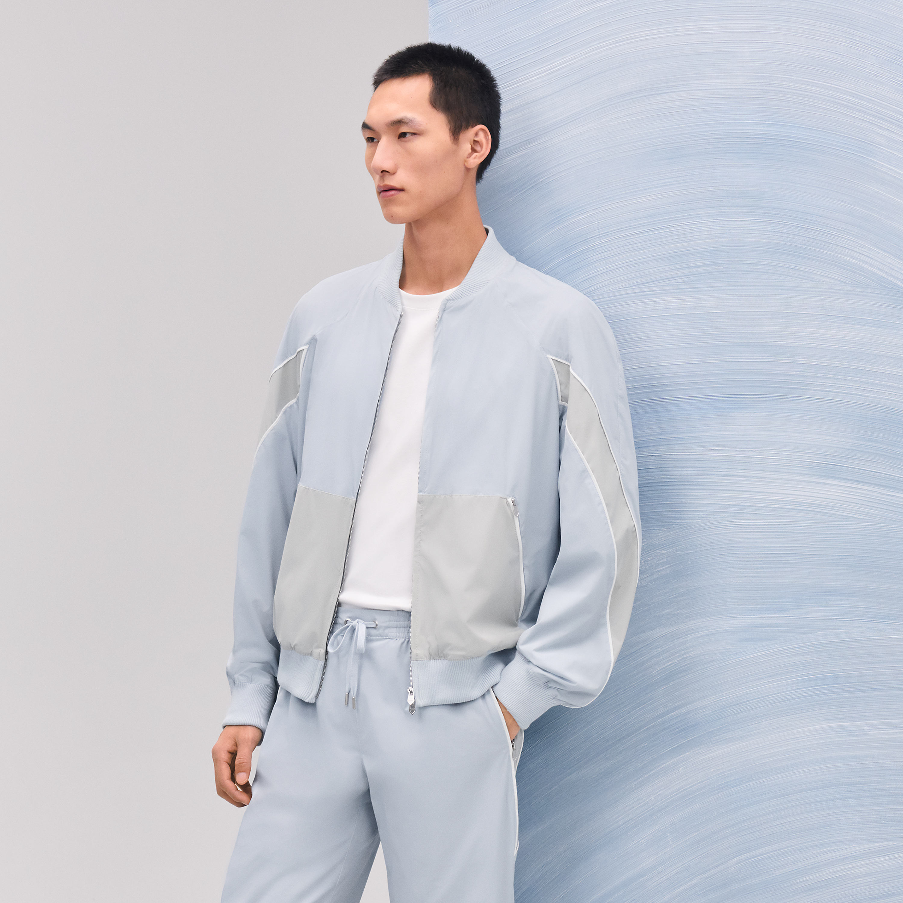 Sport capsule rib-trim jacket