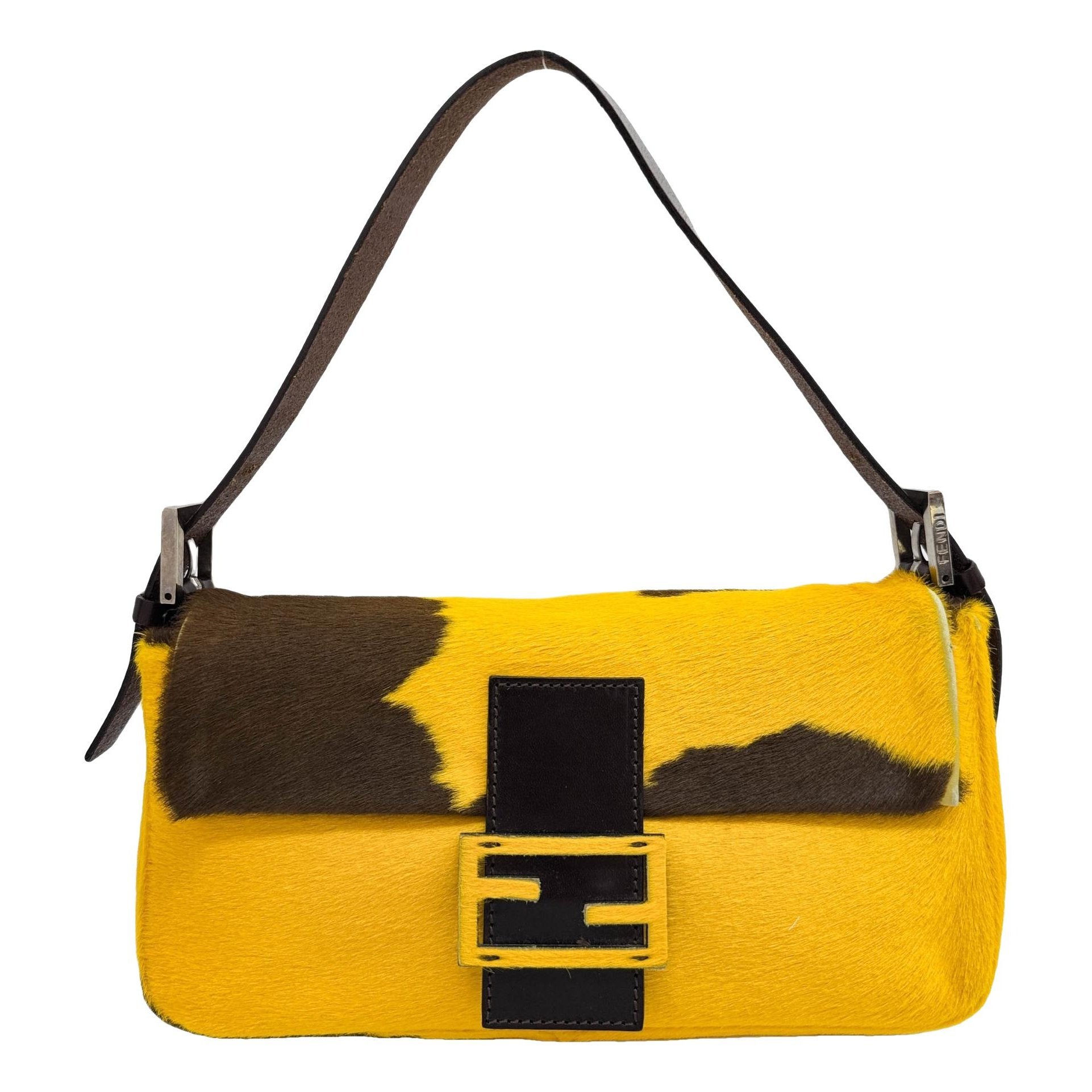 Baguette pony-style calfskin handbag