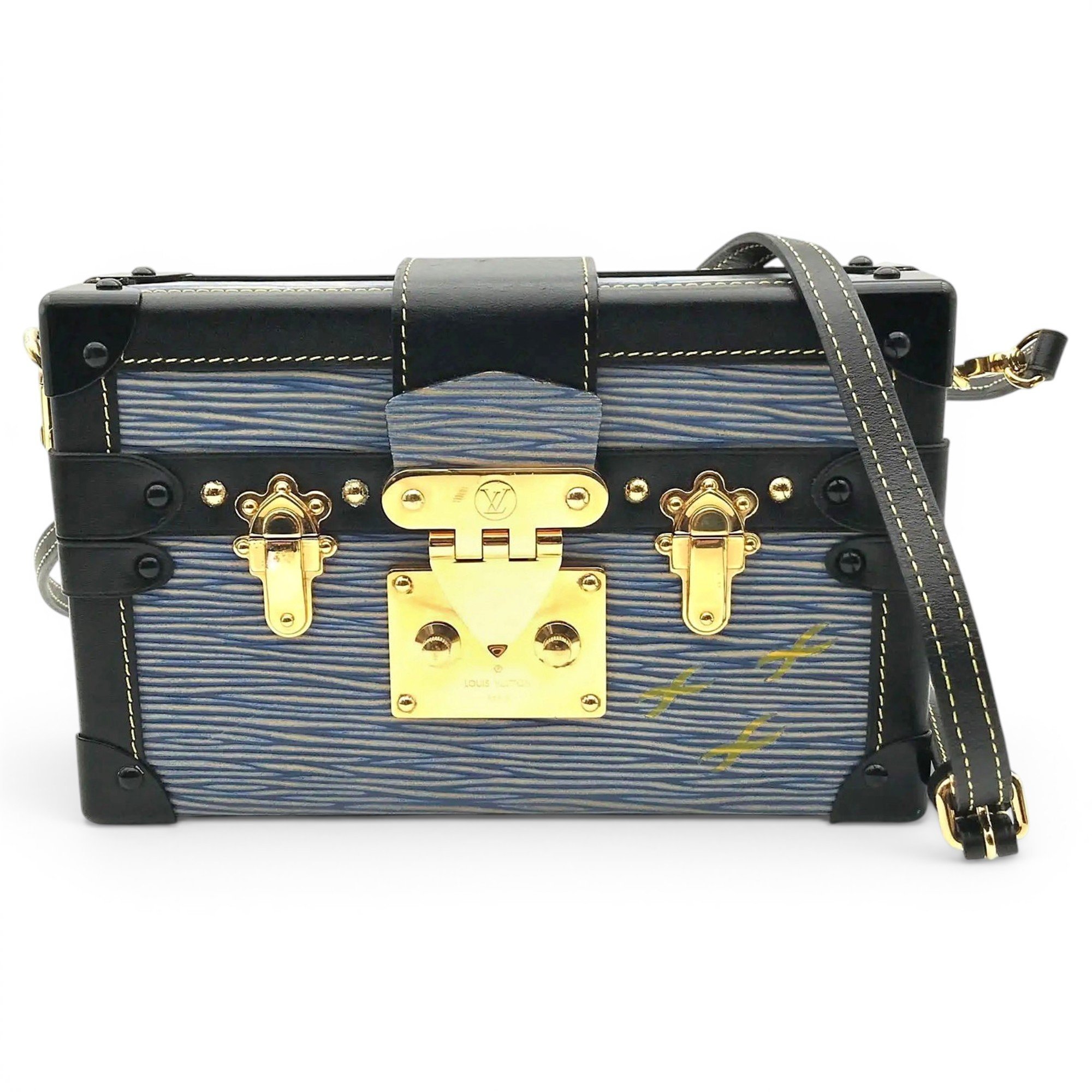 Petite Malle leather crossbody bag