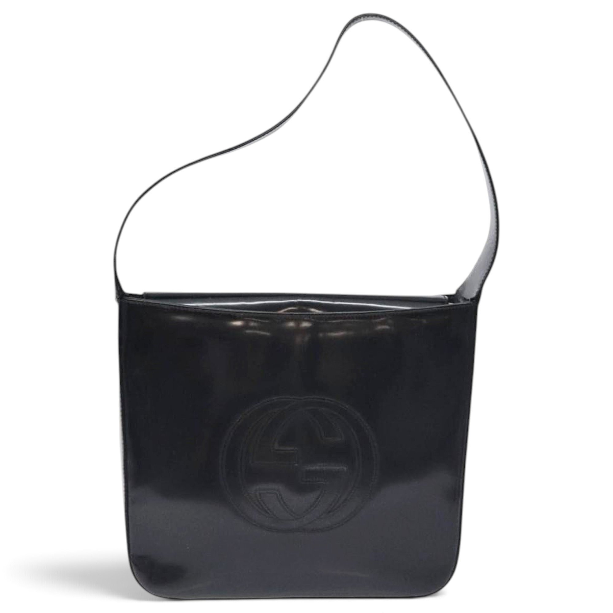 Patent leather handbag