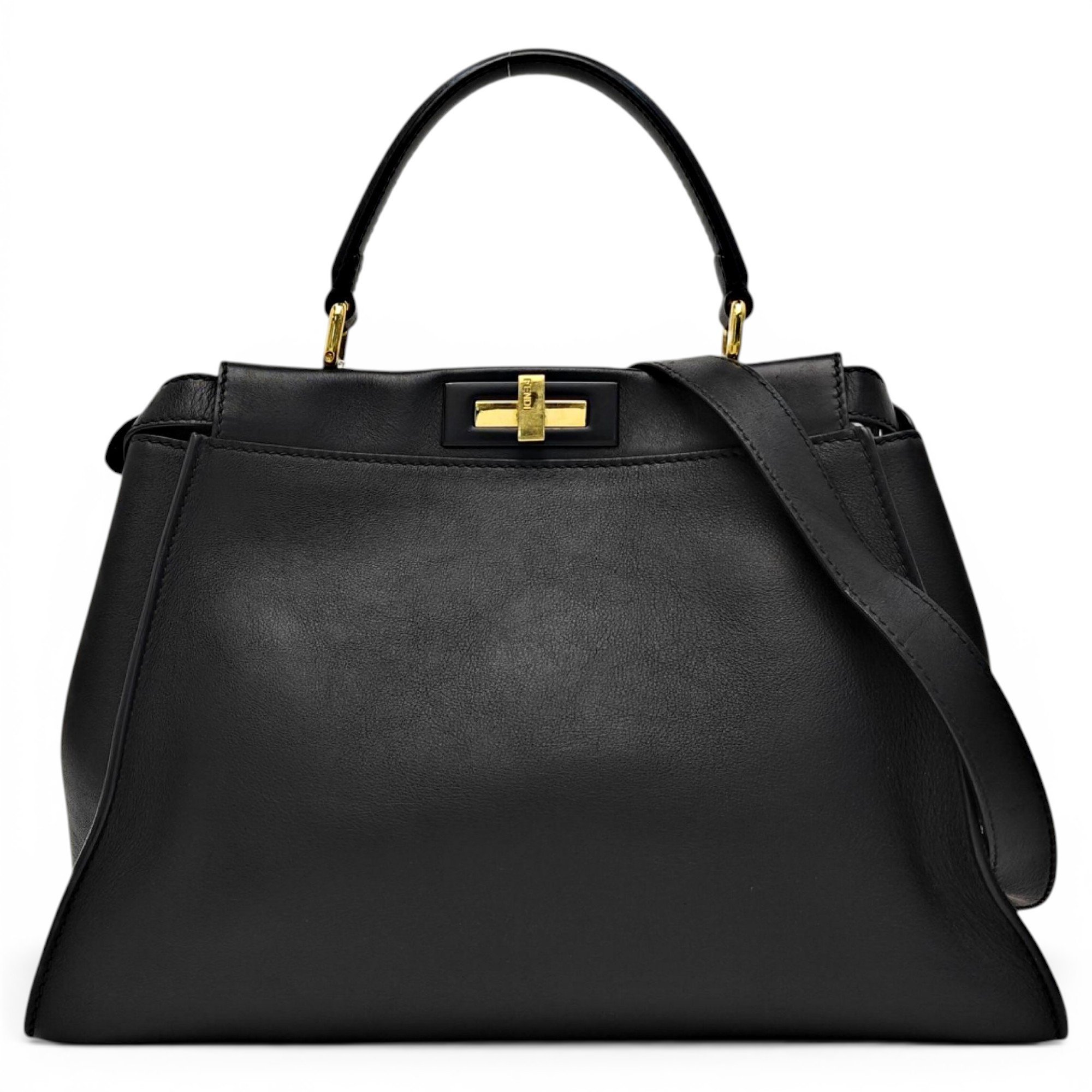 Peekaboo leather handbag