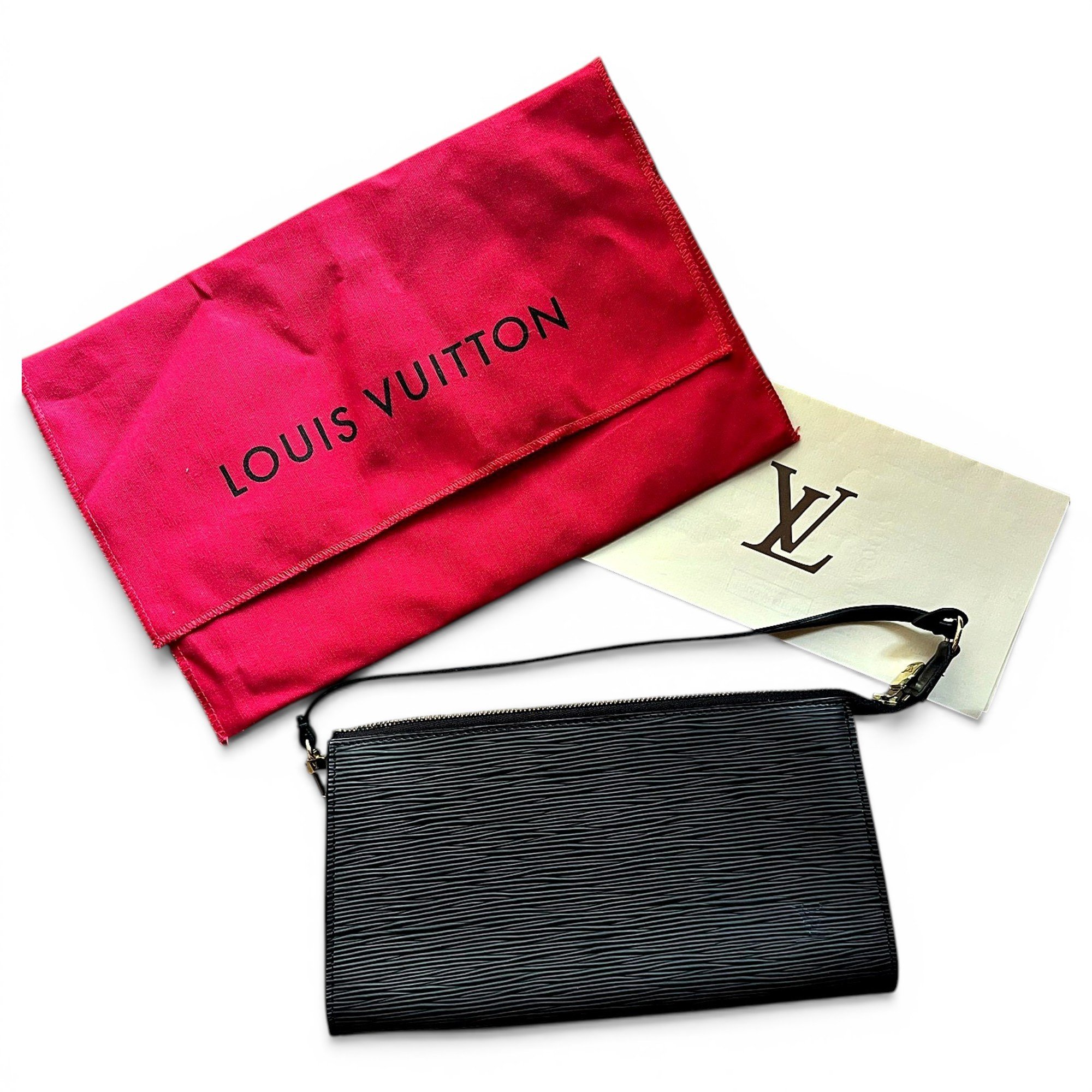 Leather clutch bag