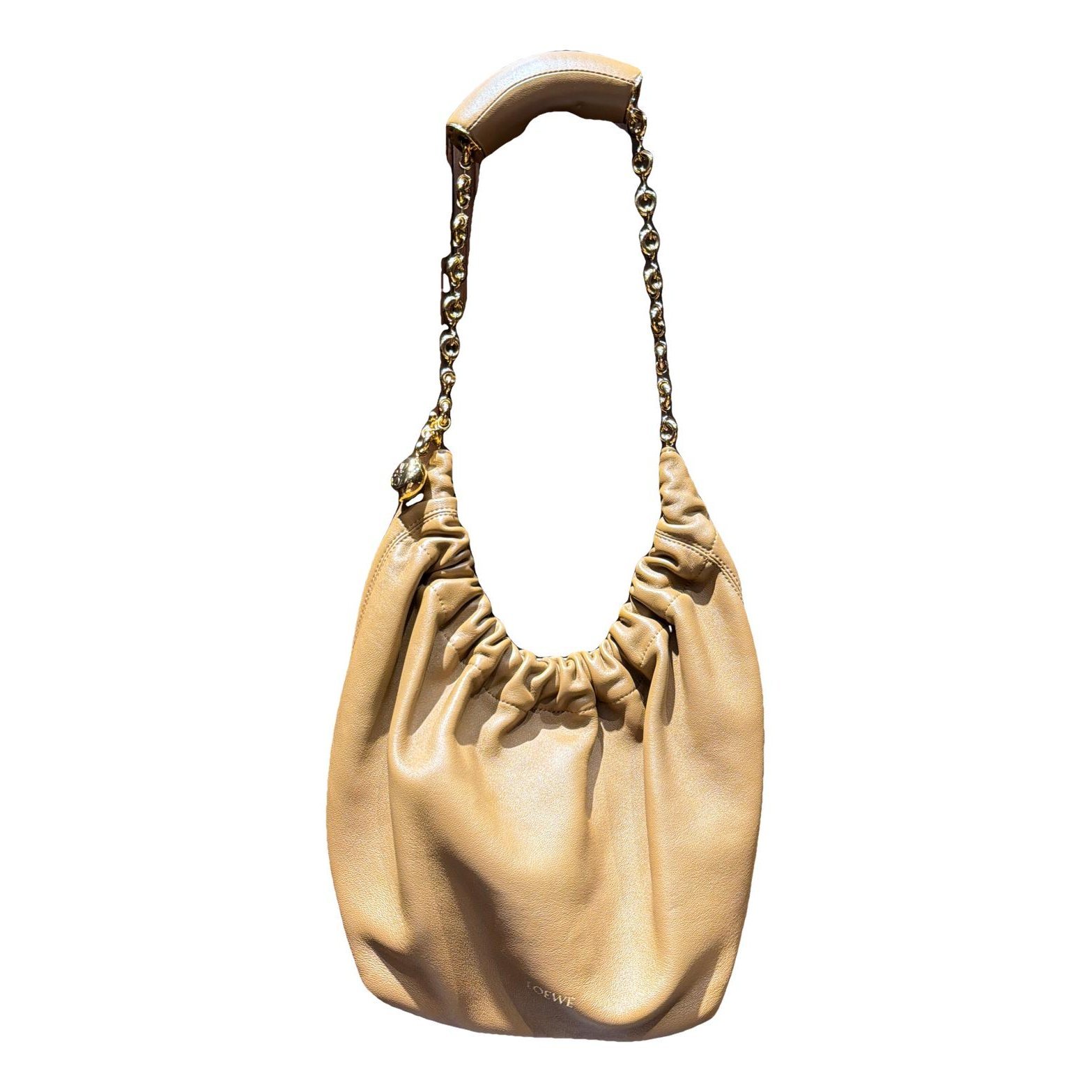 Squeeze leather handbag