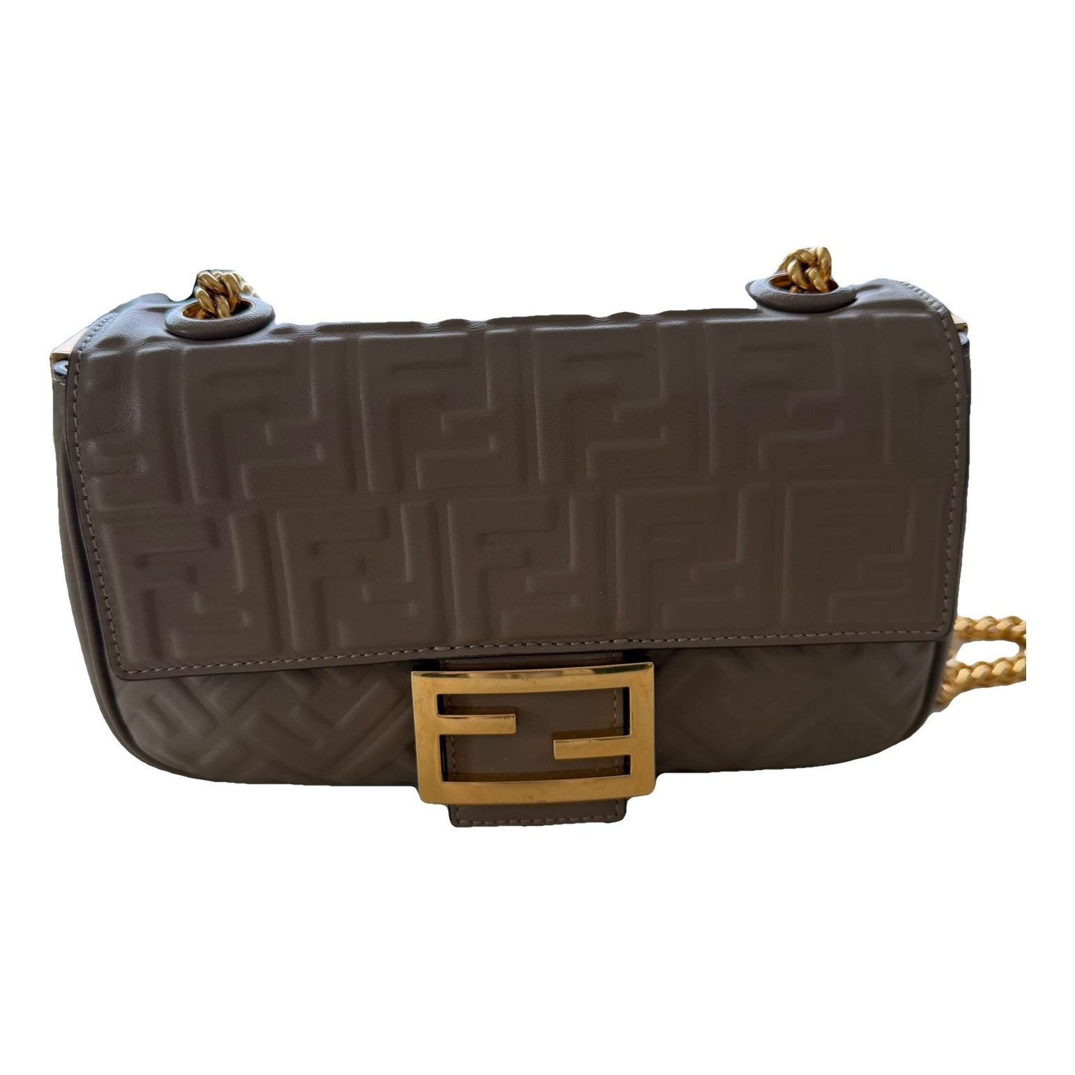 Baguette Chain Midi leather handbag