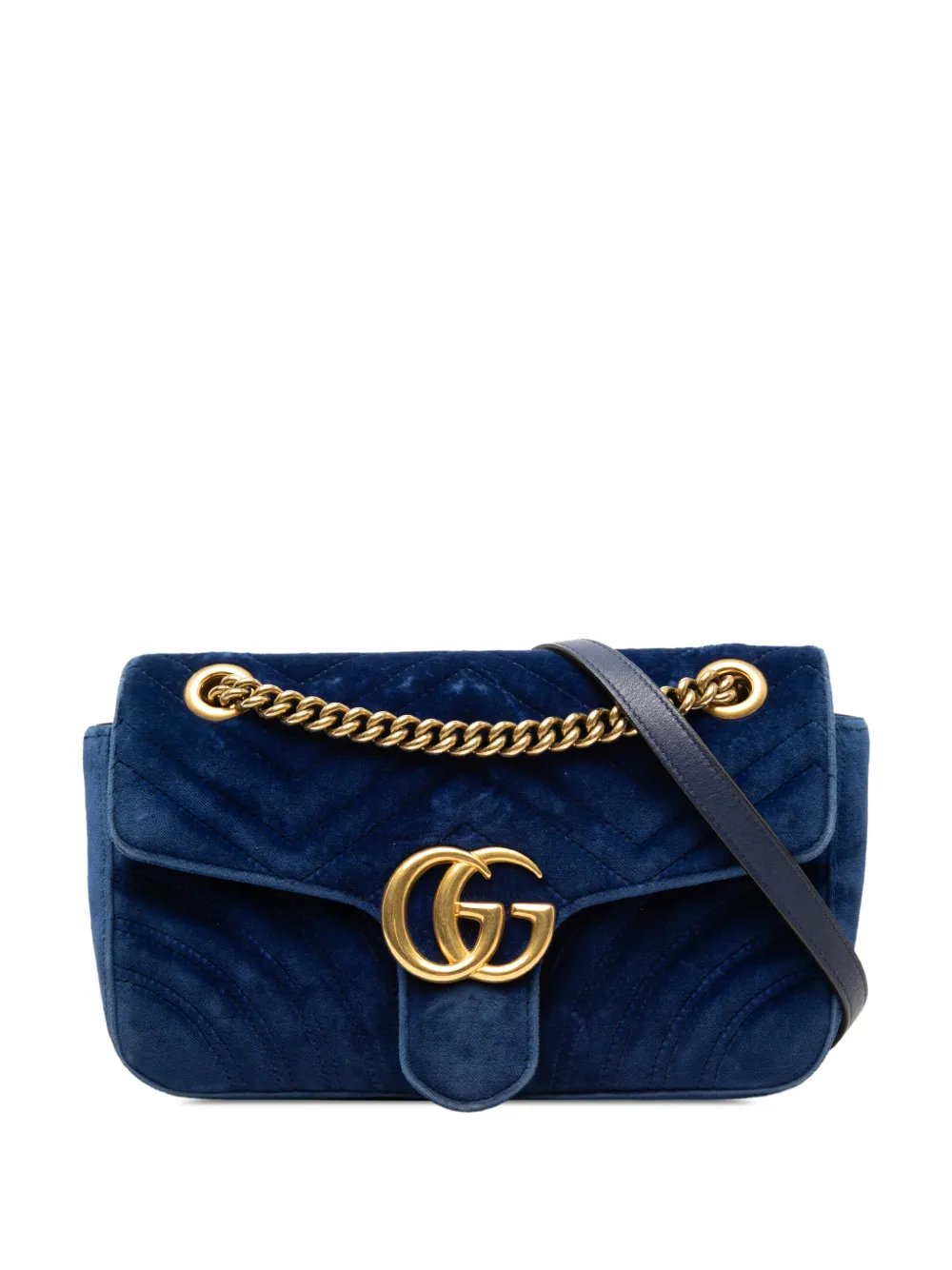 2016-2026 Medium GG Marmont Matelasse Velvet shoulder bag