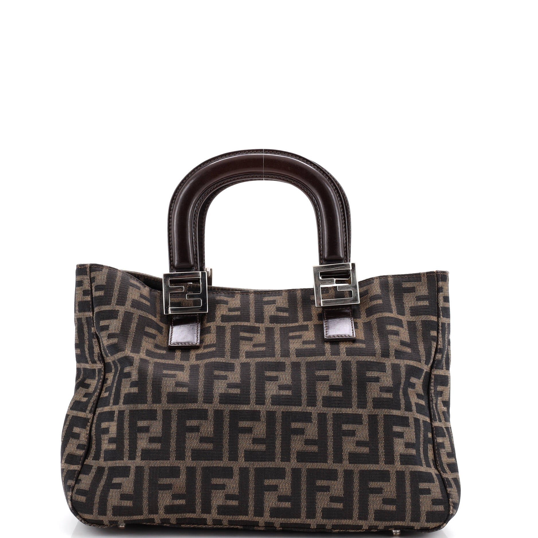 Vintage FF Handle Tote Zucca Canvas Small