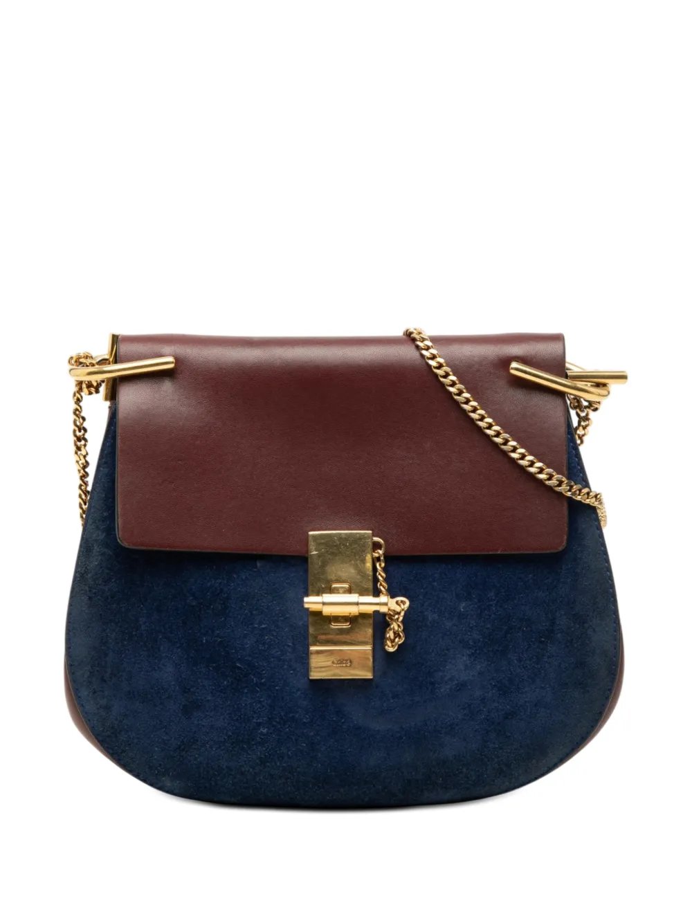 2015 Small Bicolor Suede and Calfskin Drew crossbody bag